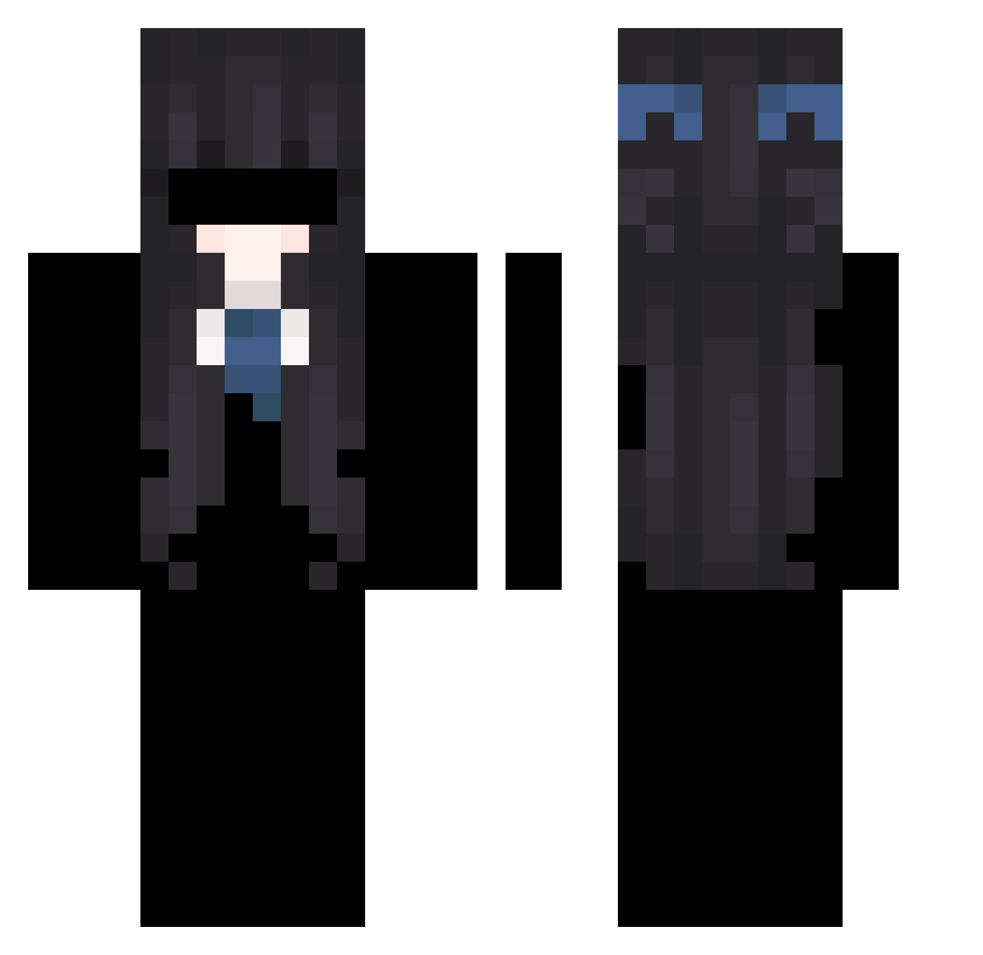 typetokyo Minecraft skin, front and back view