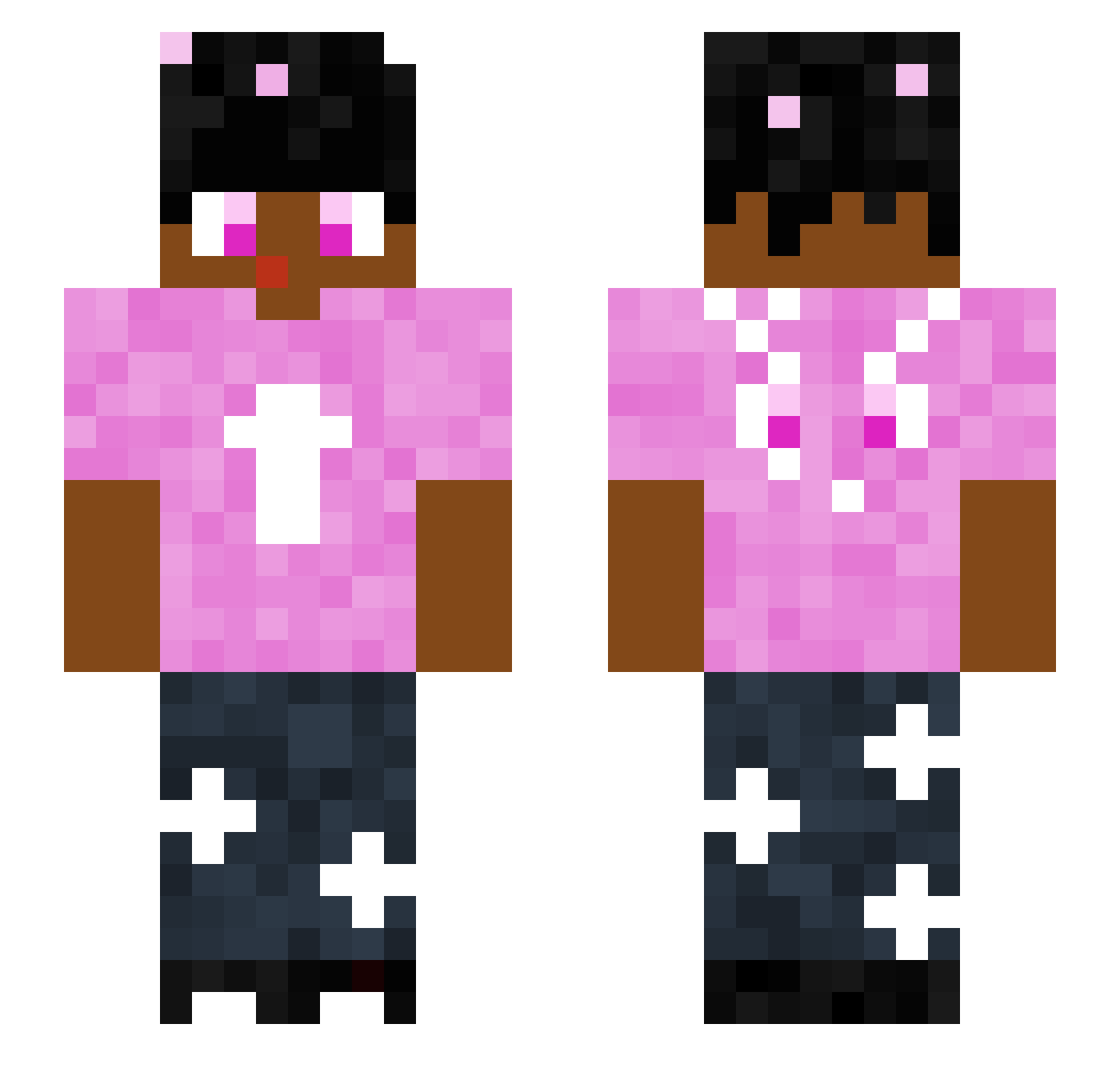 lemonistuff Minecraft skin, front and back view