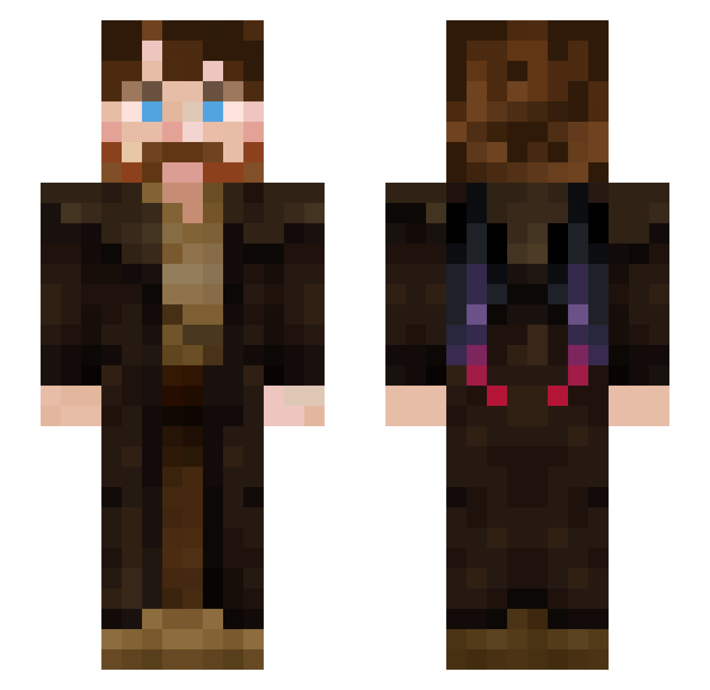 DareRick Minecraft skin, front and back view