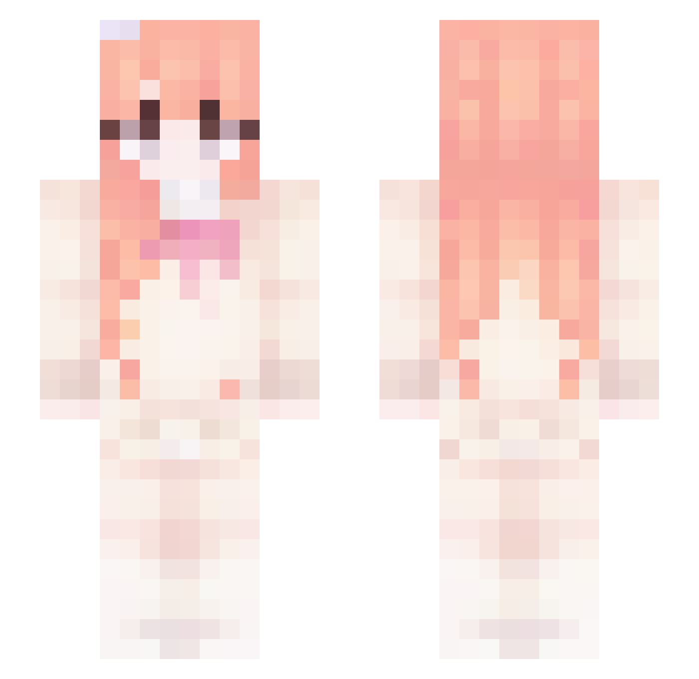 _Quezek Minecraft skin, front and back view