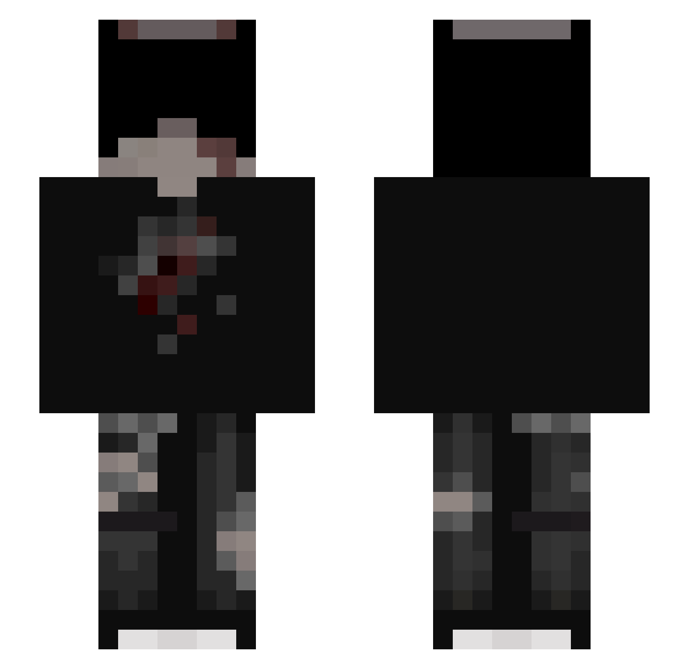 G3SHUOU Minecraft skin, front and back view