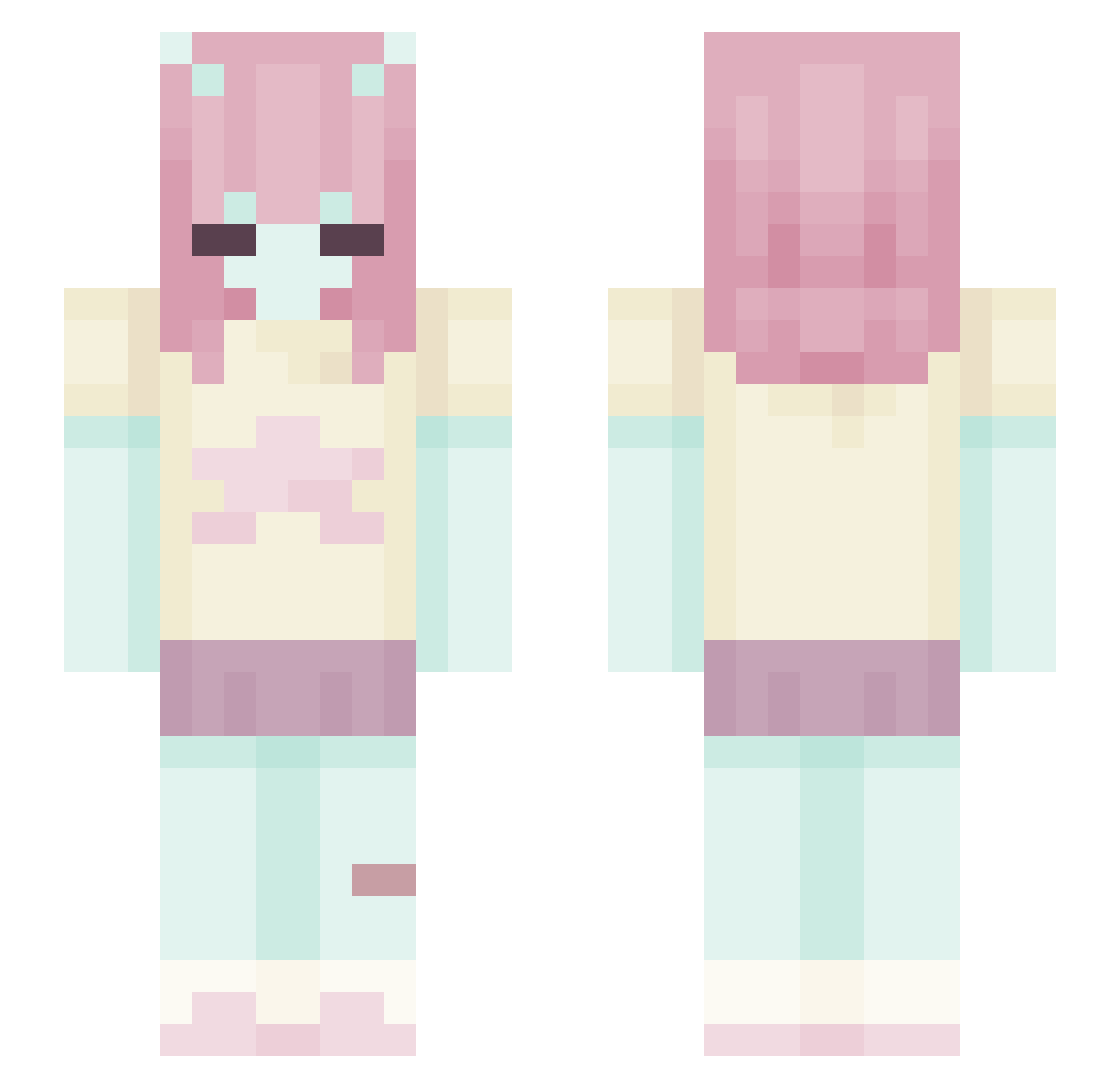 Bubutroll360 Minecraft skin, front and back view