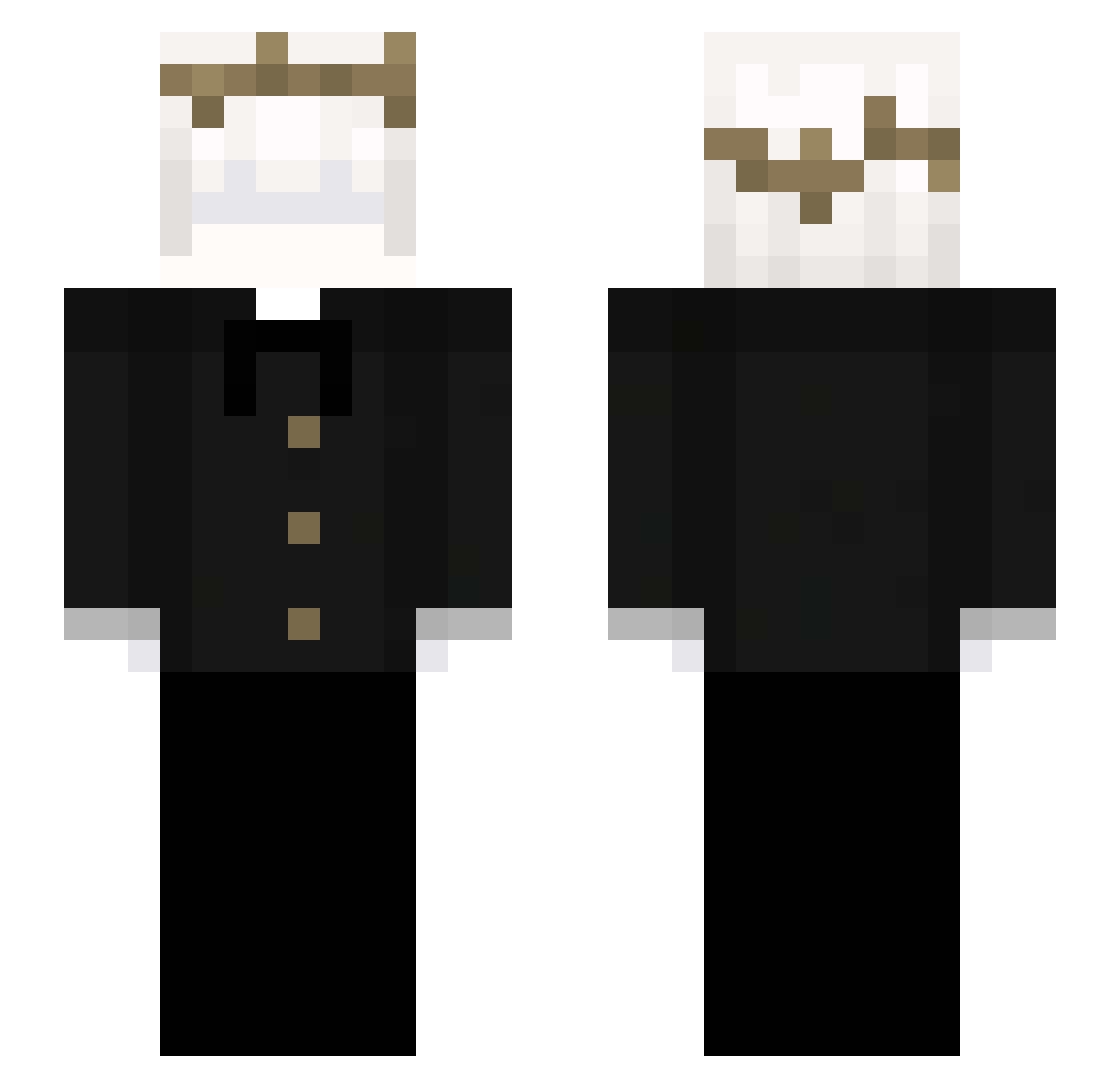 MasterSenpaai Minecraft skin, front and back view
