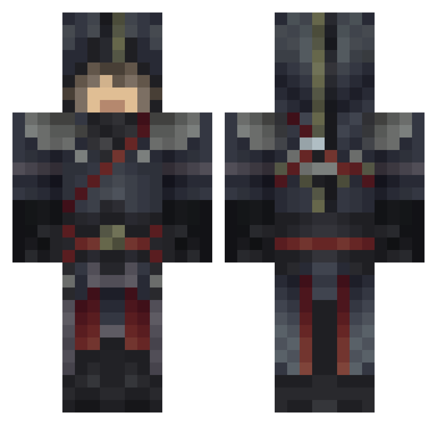 Kurikata Minecraft skin, front and back view