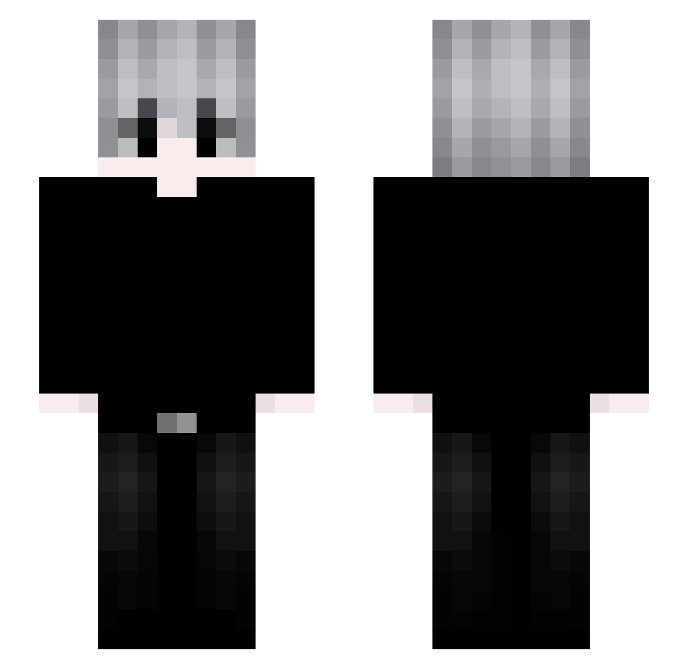 Moliced Minecraft skin, front and back view