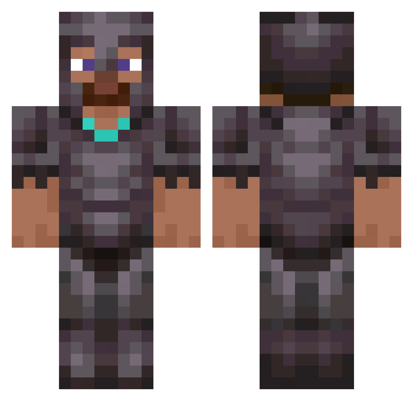 Legacy000yt Minecraft skin, front and back view