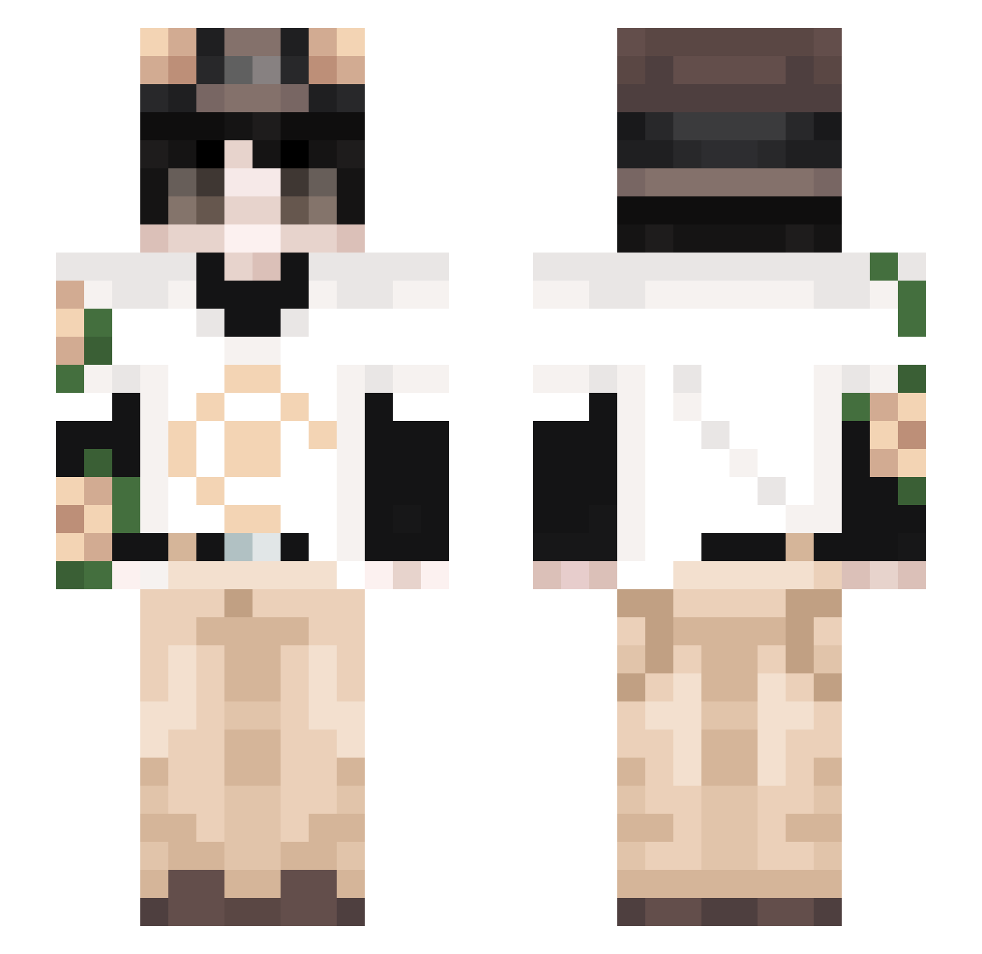 Lvzyy777 Minecraft skin, front and back view