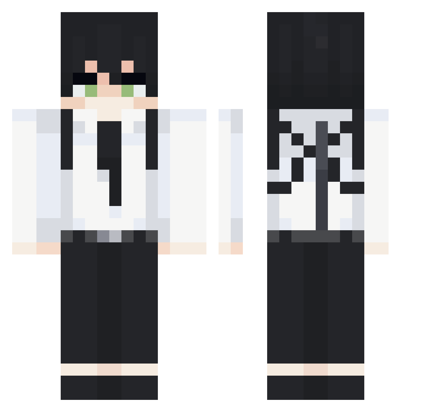 Lukita Minecraft skin, front and back view