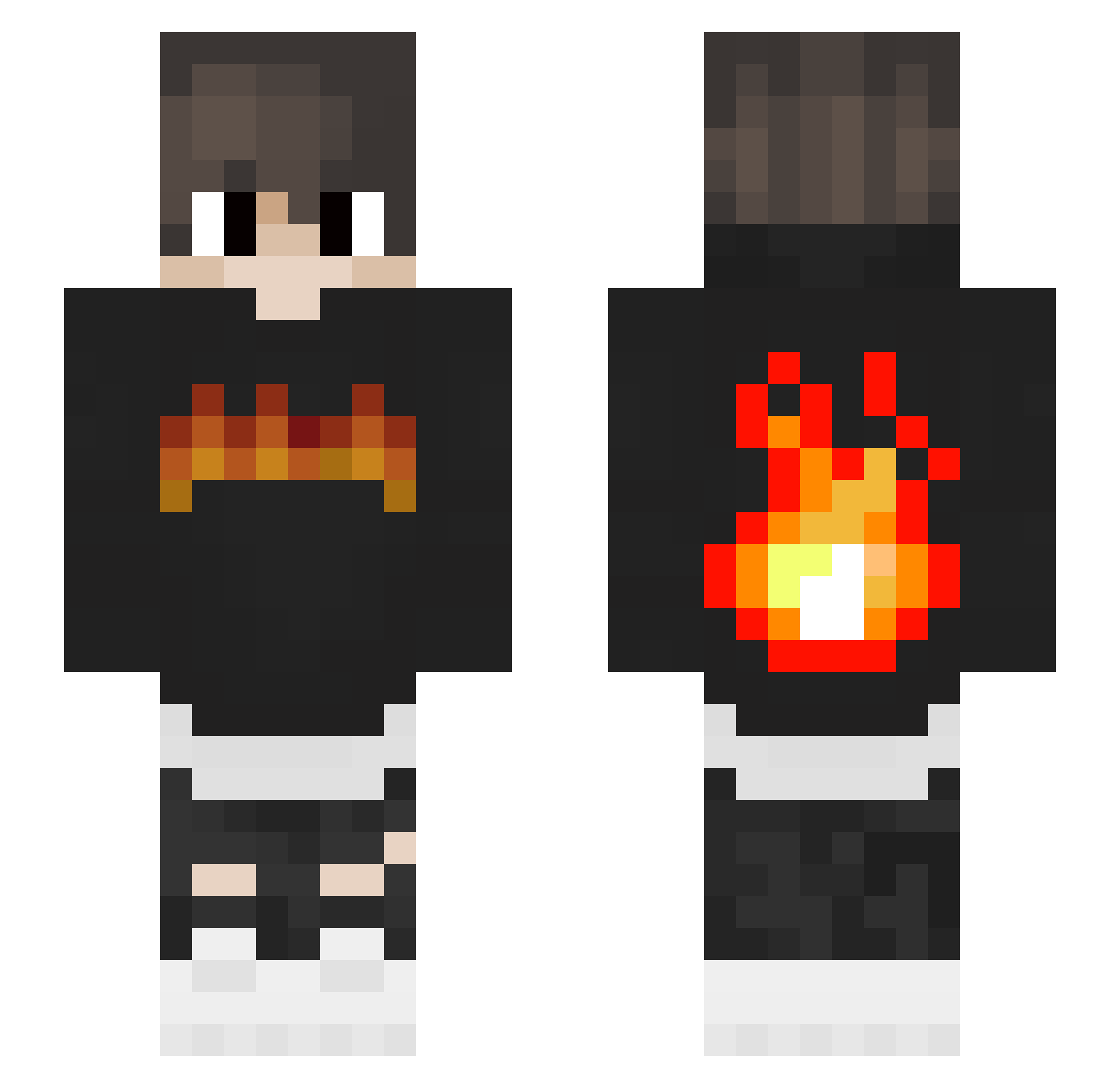 CCrystal4 Minecraft skin, front and back view