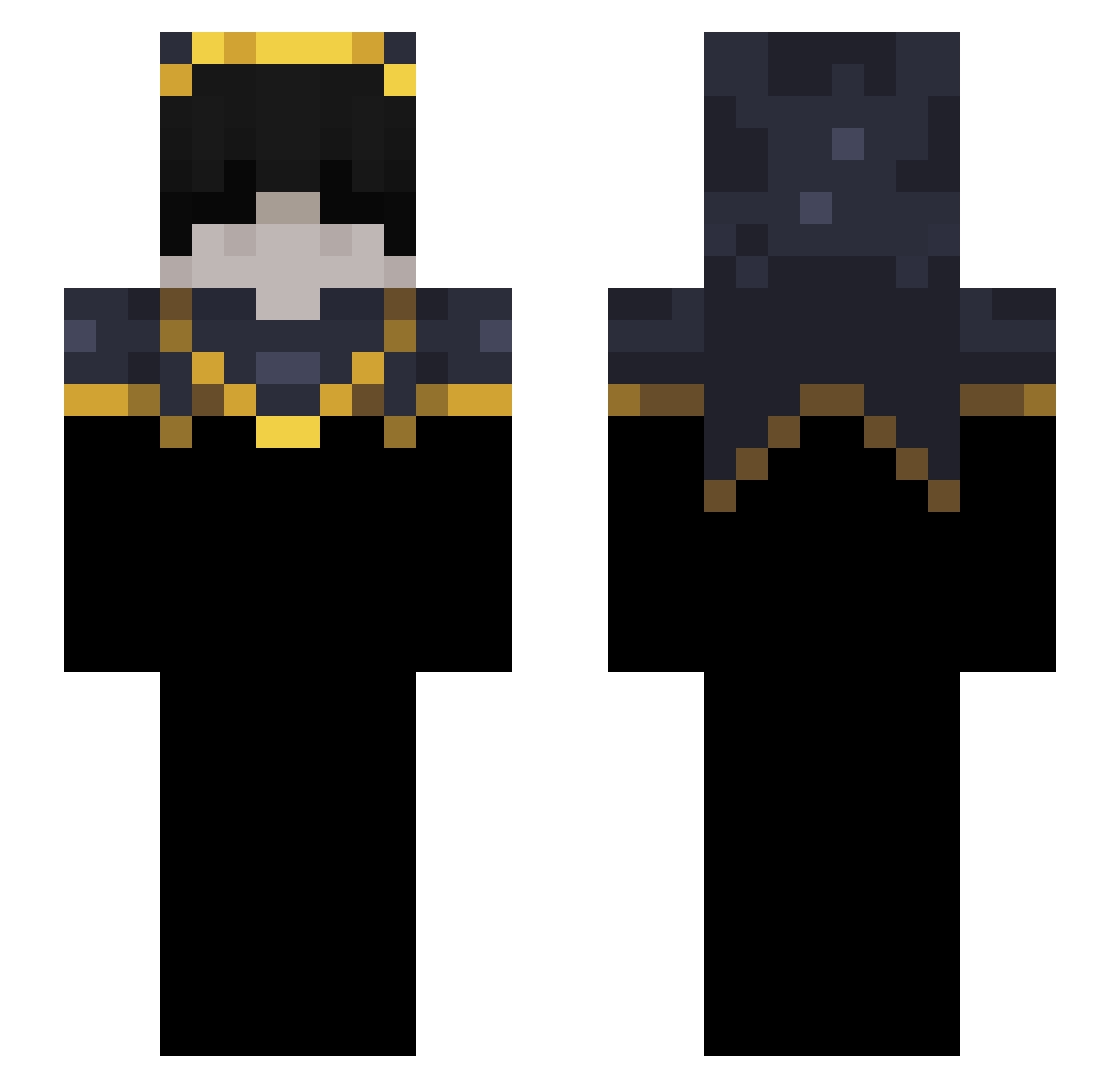 Kurivel Minecraft skin, front and back view
