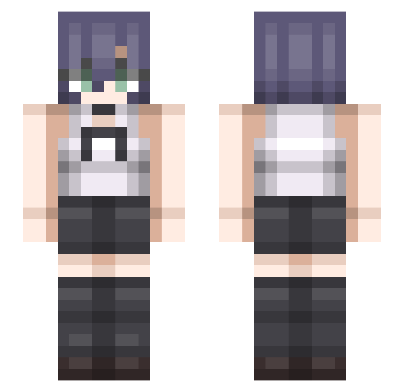UsedLovense Minecraft skin, front and back view
