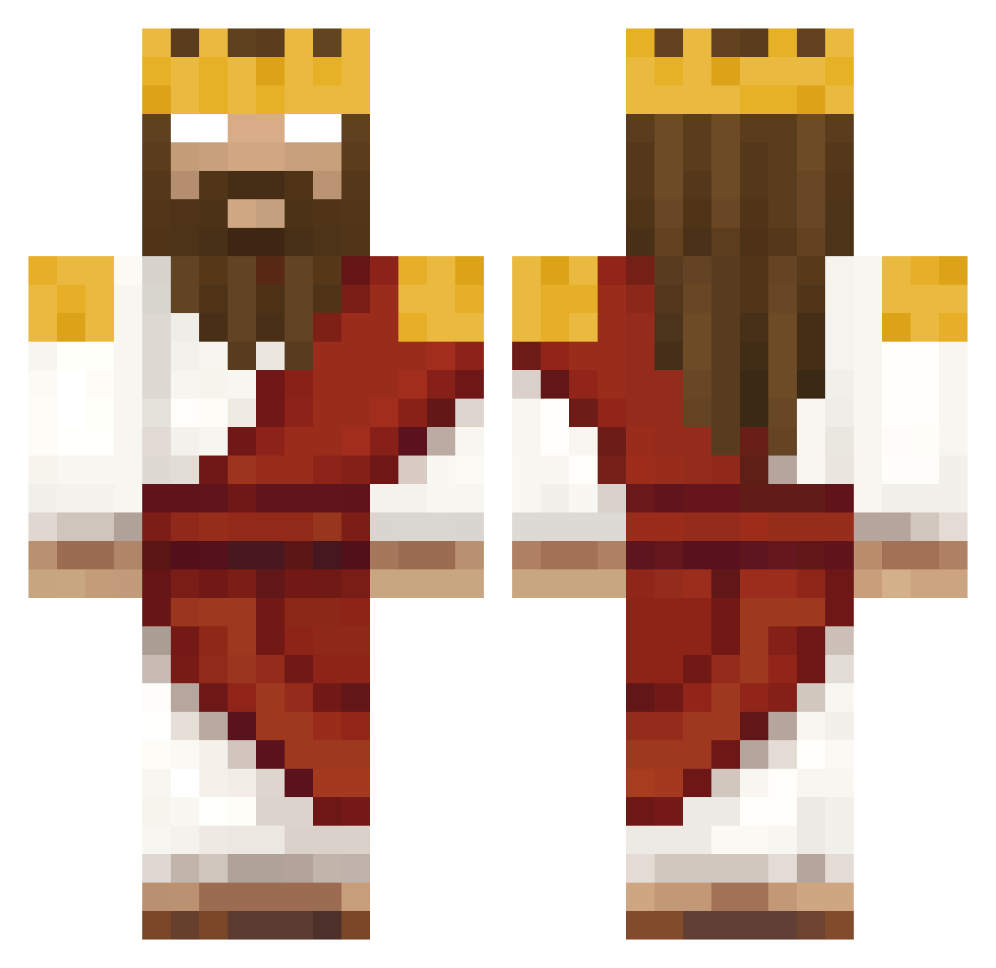 BigT213 Minecraft skin, front and back view