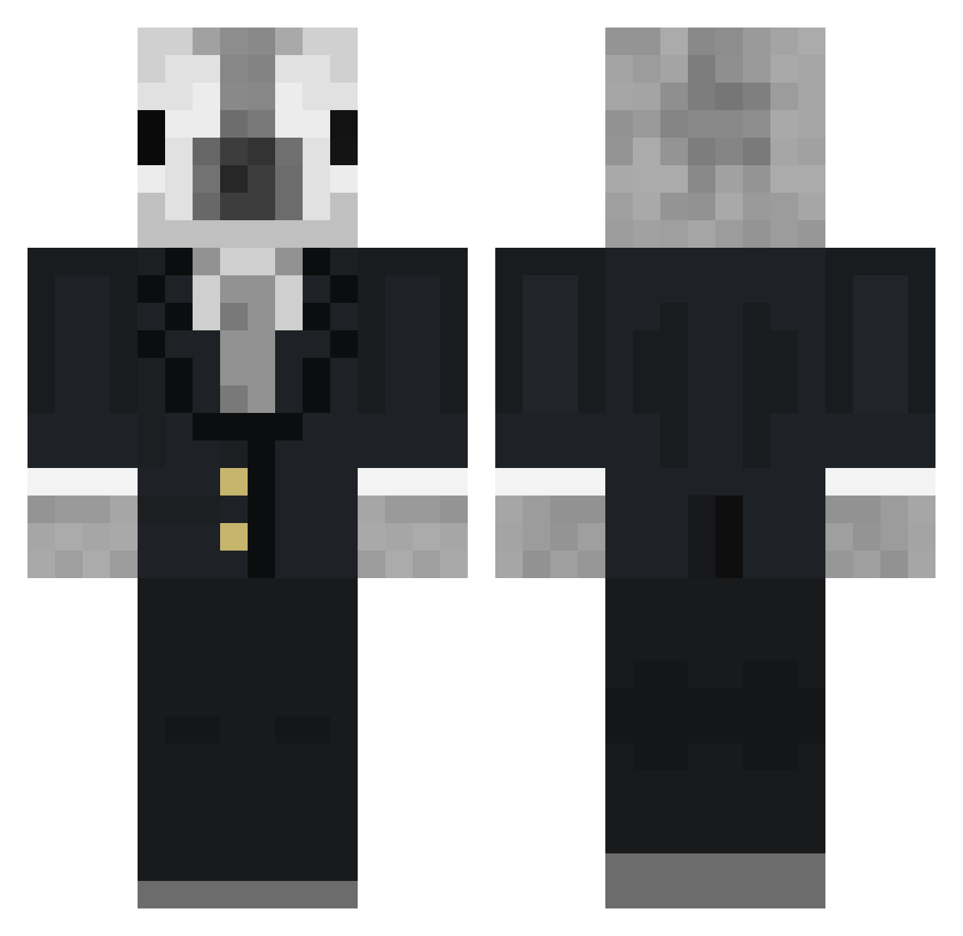 Fjordurr Minecraft skin, front and back view