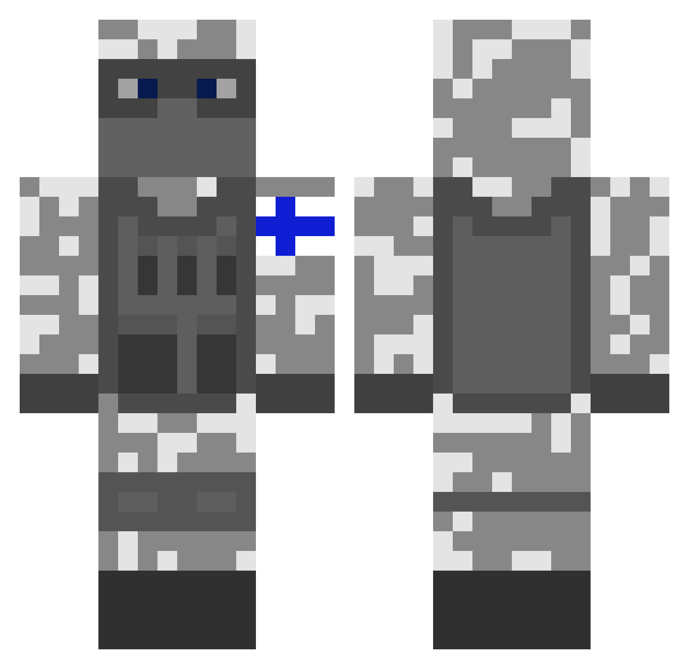 Jugipoika Minecraft skin, front and back view