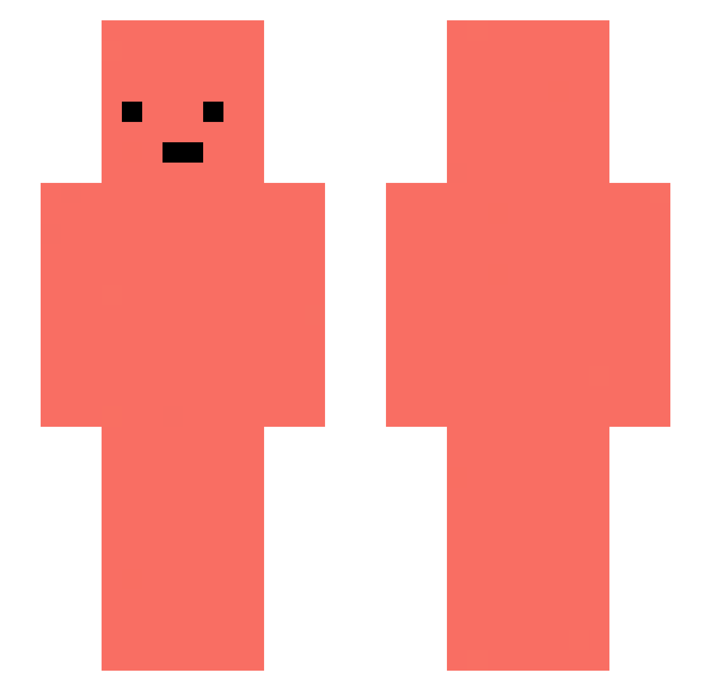 Zylx7 Minecraft skin, front and back view