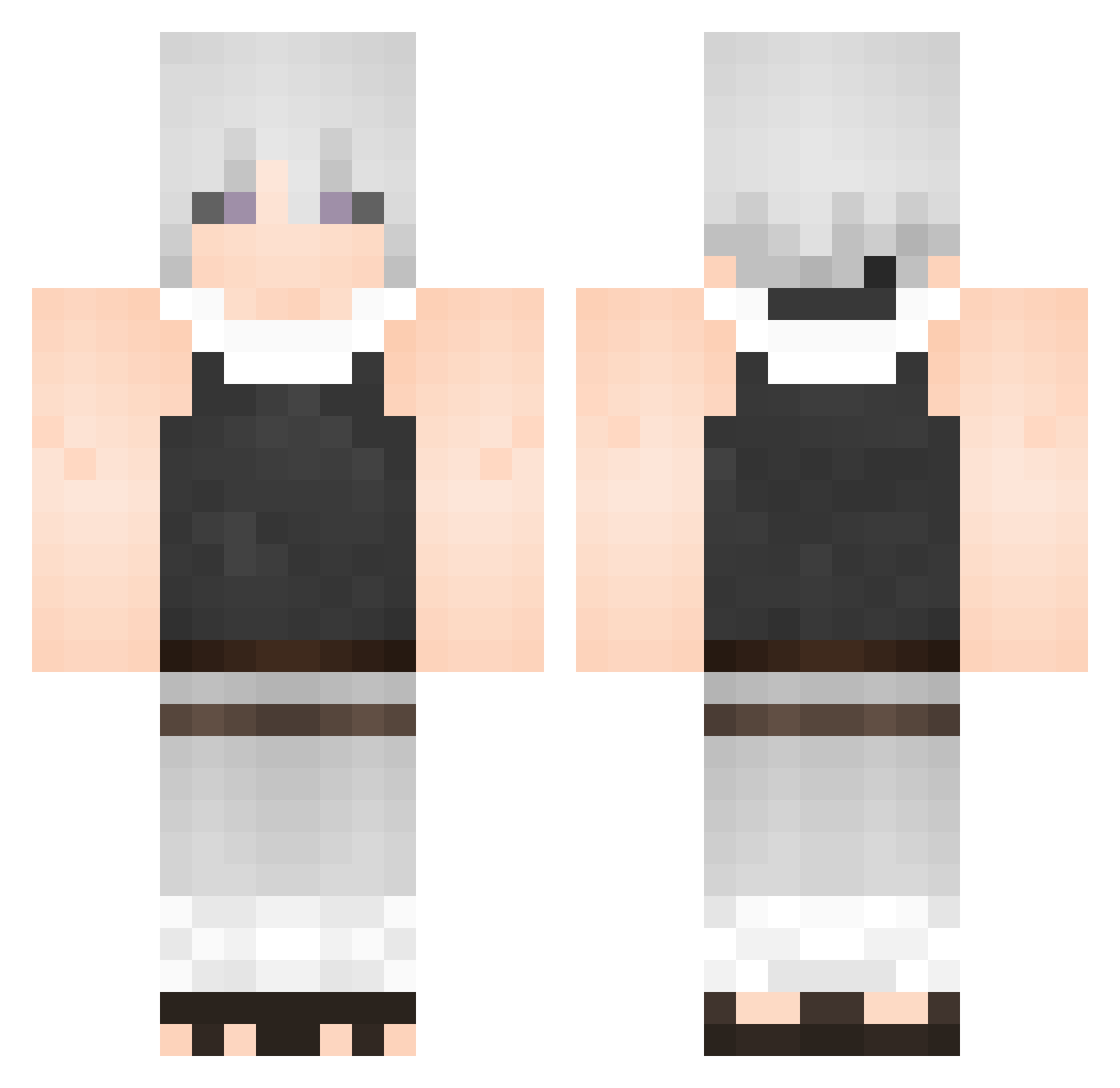 barriodown Minecraft skin, front and back view