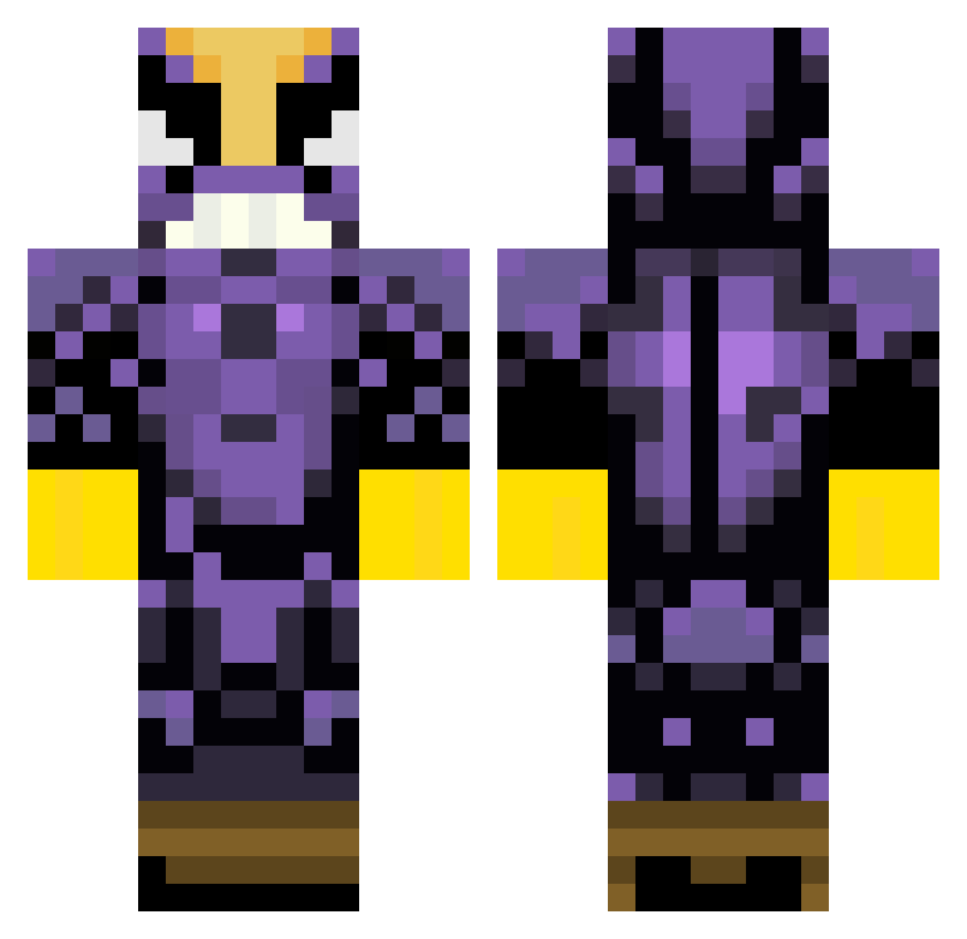 RandVenom Minecraft skin, front and back view