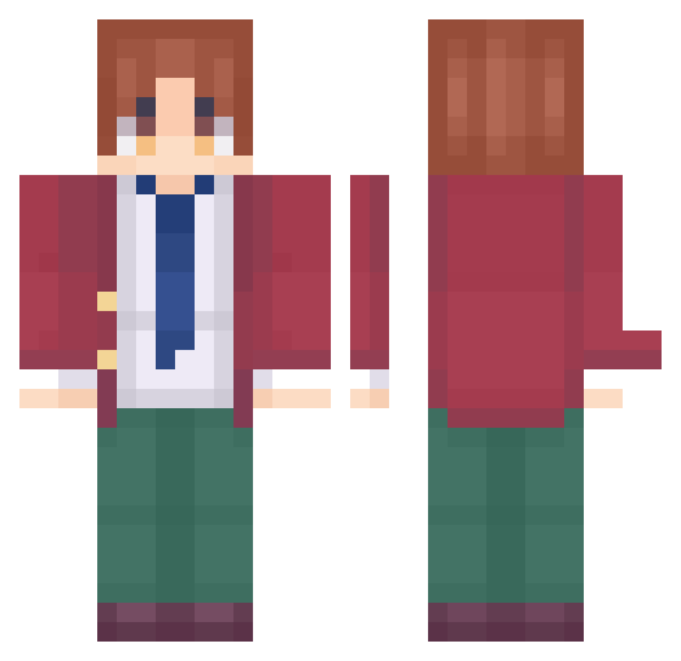 Solar4266 Minecraft skin, front and back view
