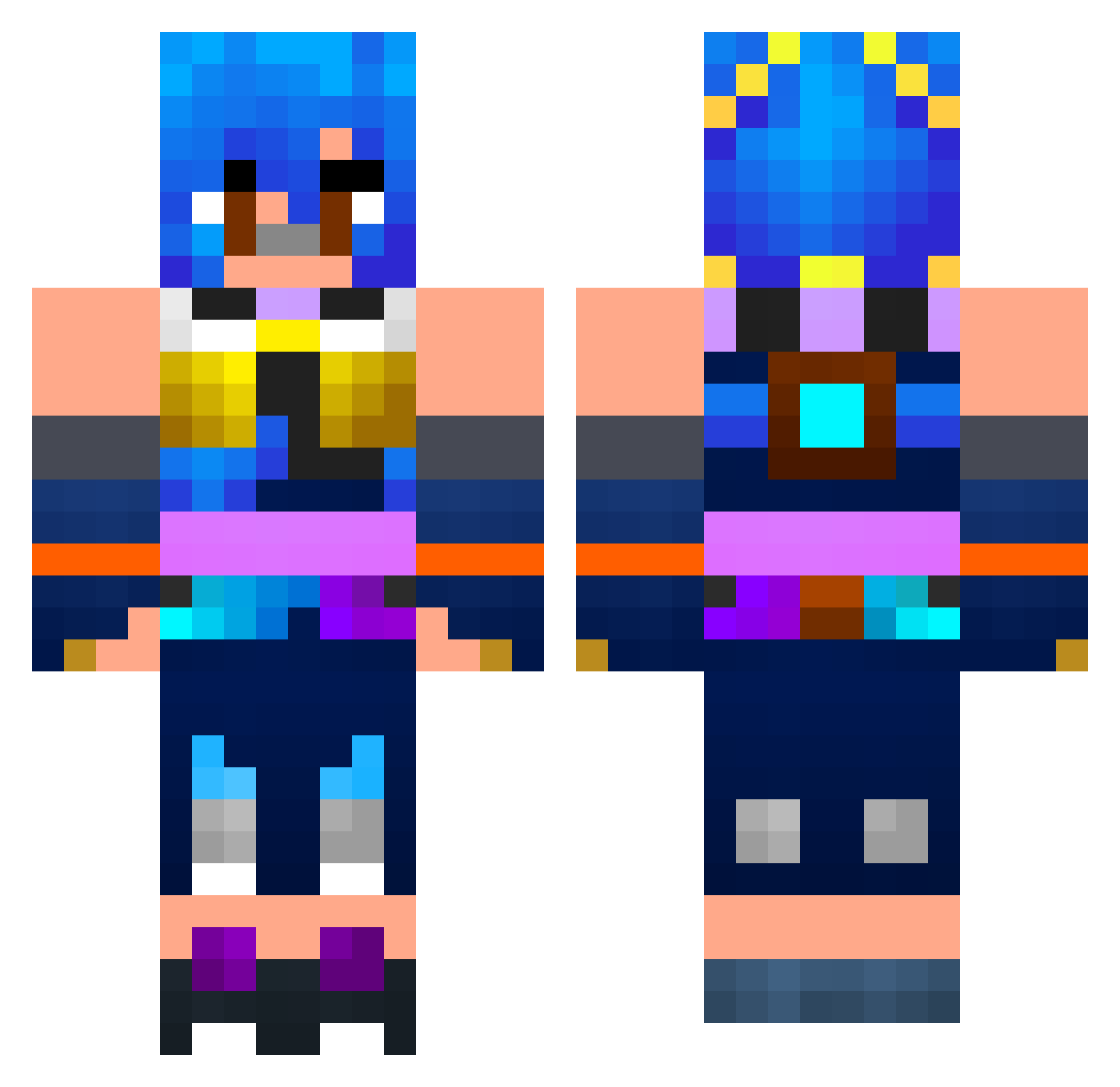 kenty25875661 Minecraft skin, front and back view
