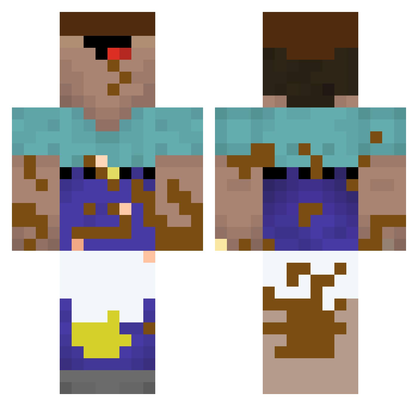 Kilian_yoo Minecraft skin, front and back view