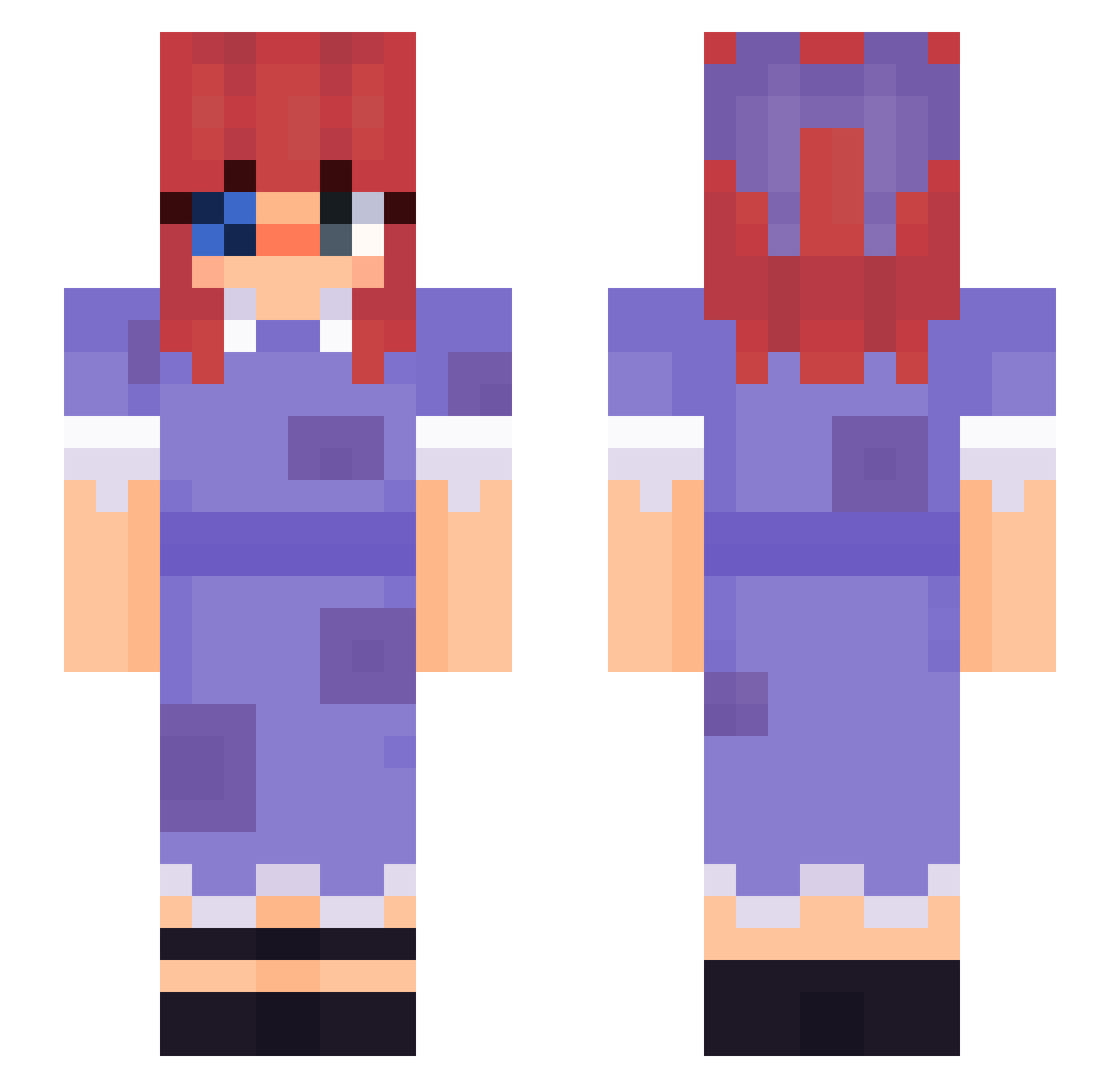 4lejandr0 Minecraft skin, front and back view