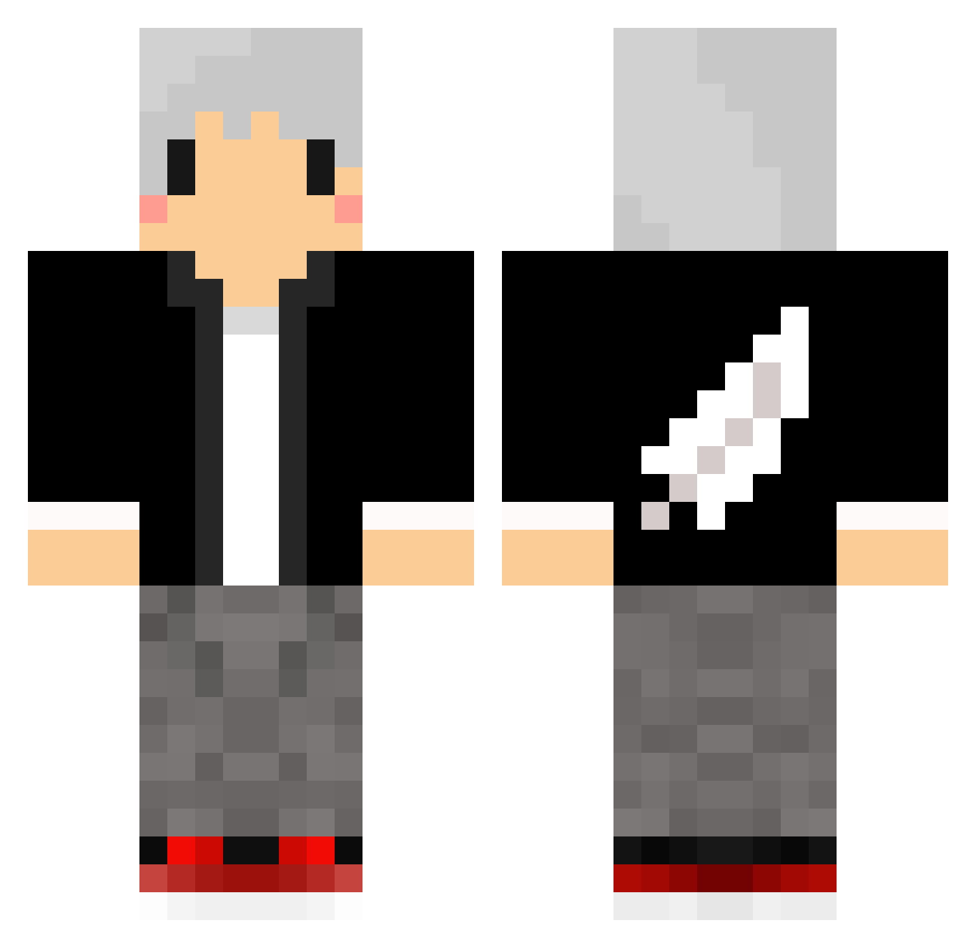 yyb512 Minecraft skin, front and back view
