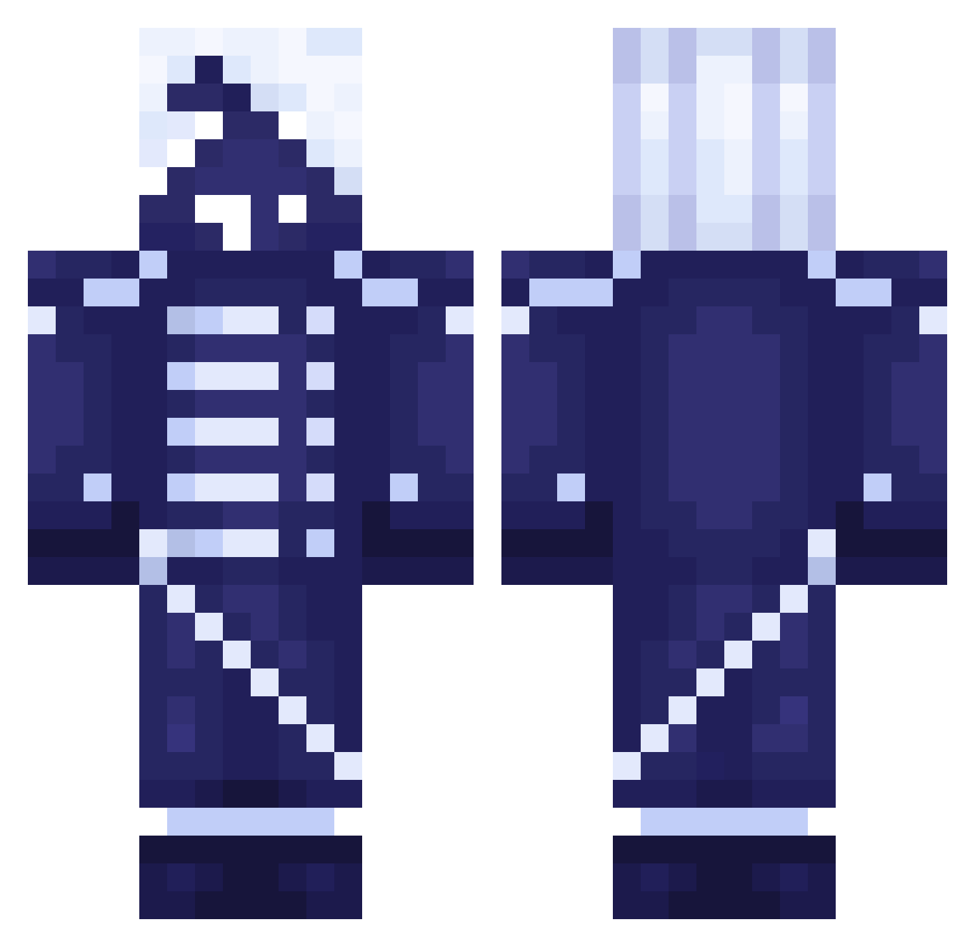 Plague_049_ Minecraft skin, front and back view