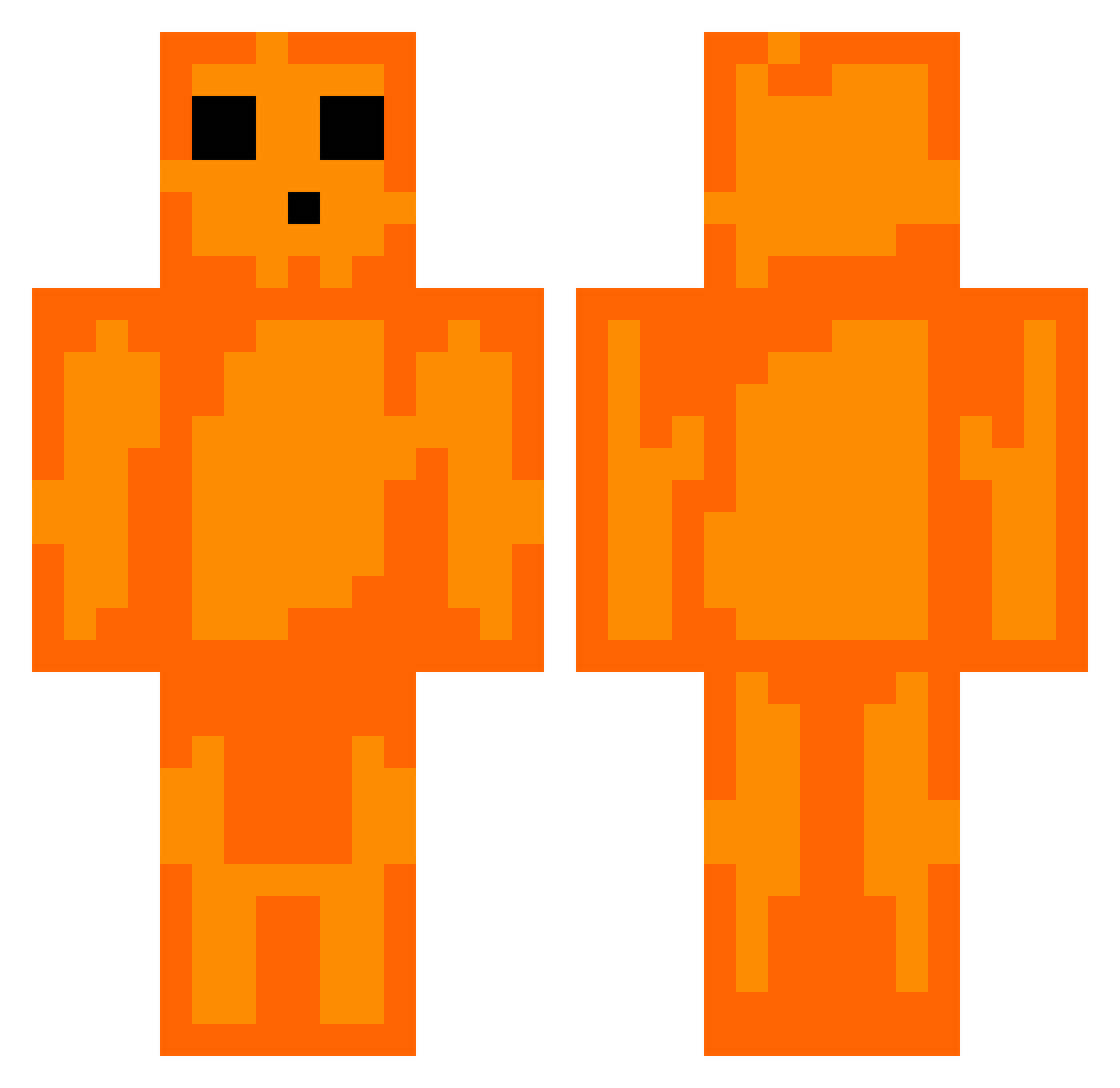 Pettrucho Minecraft skin, front and back view