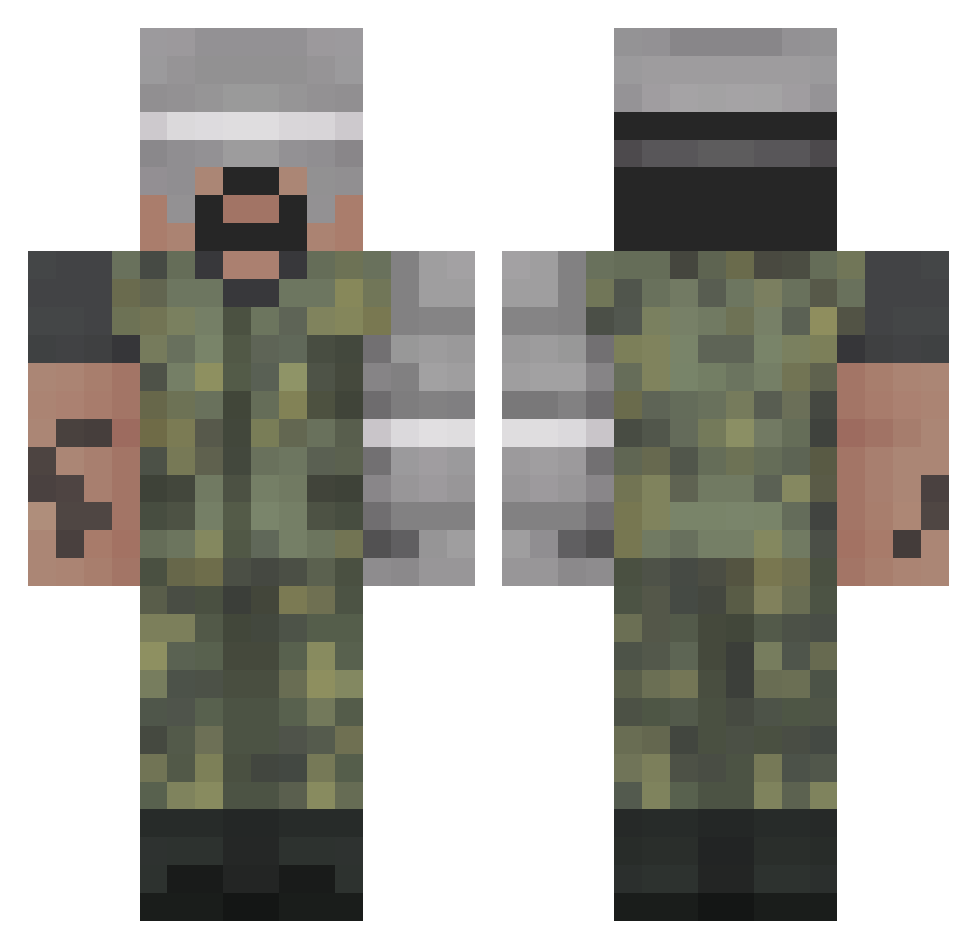 kairuxo Minecraft skin, front and back view