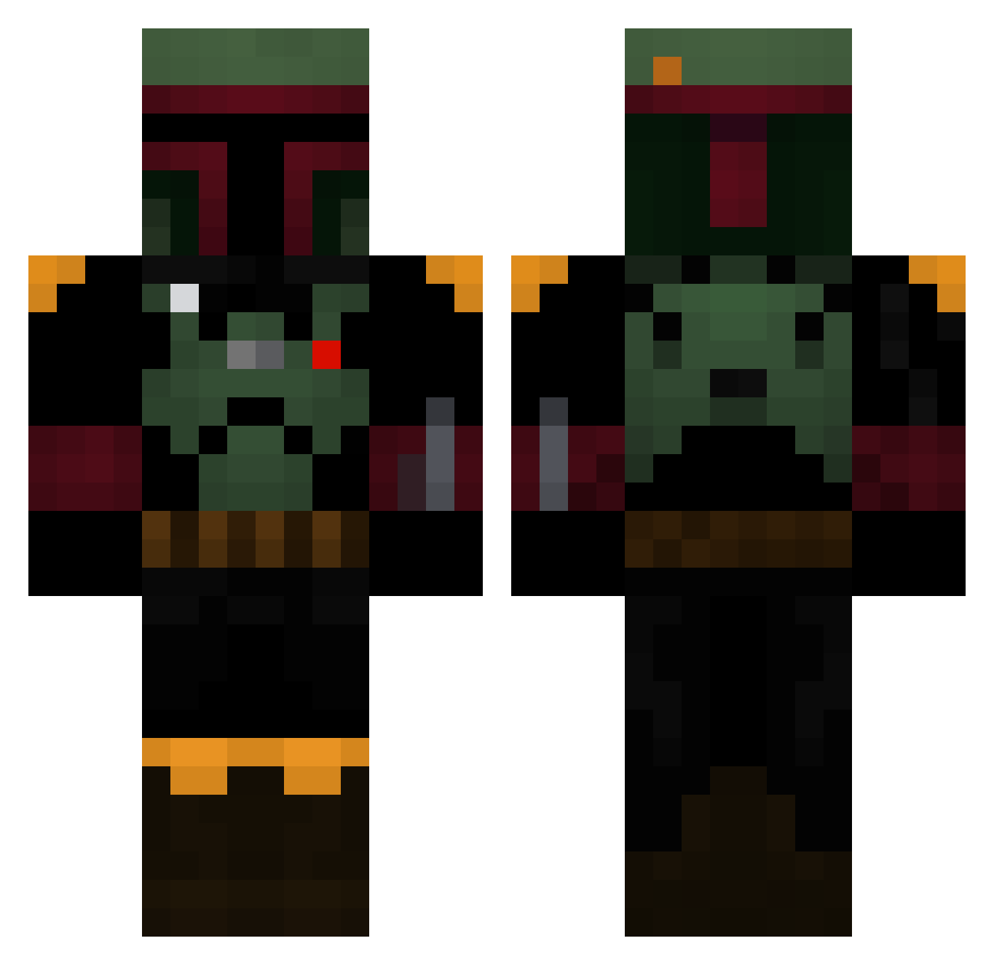 coohchi Minecraft skin, front and back view