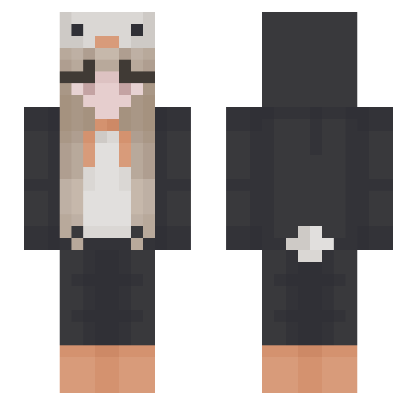 gamingPinguinyt Minecraft skin, front and back view