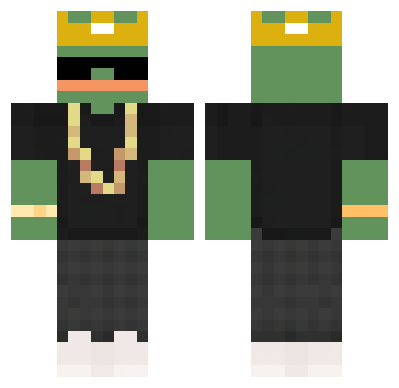Jangchunsam Minecraft skin, front and back view