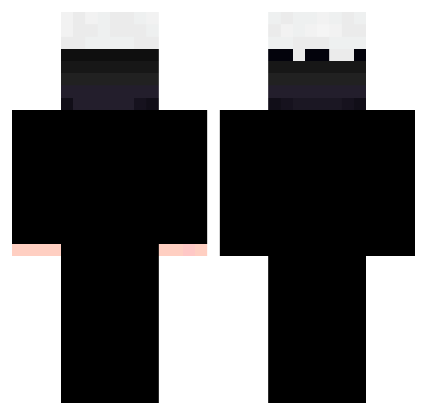 Aquawalker Minecraft skin, front and back view
