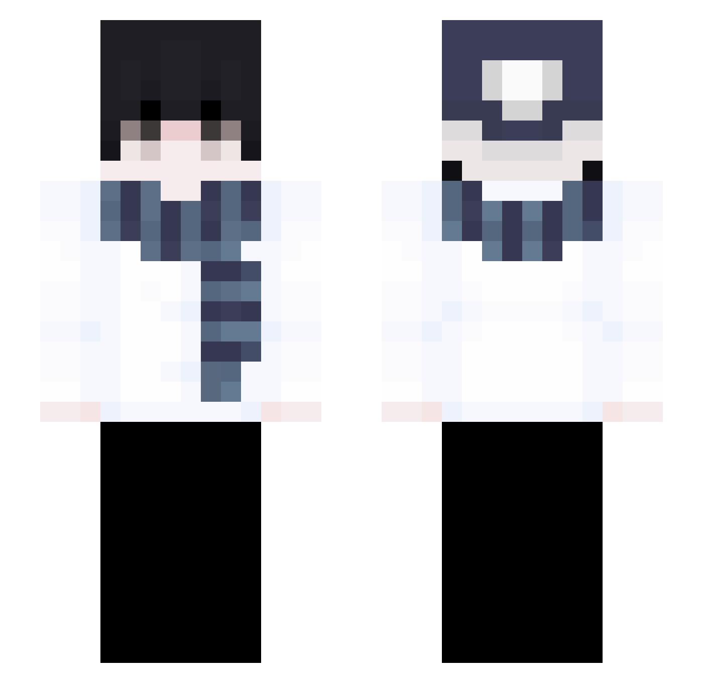antomustang Minecraft skin, front and back view