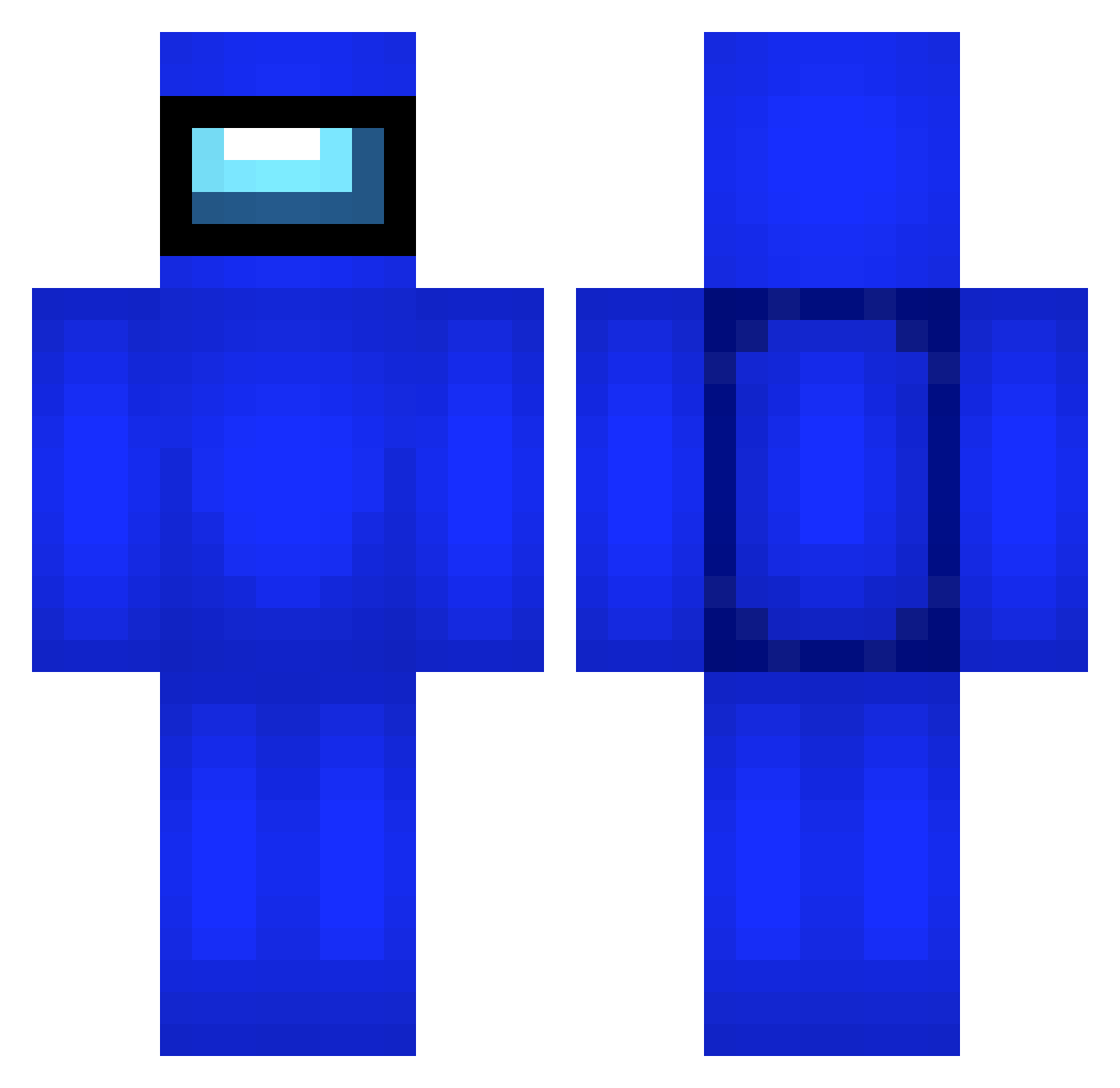 ProksX Minecraft skin, front and back view