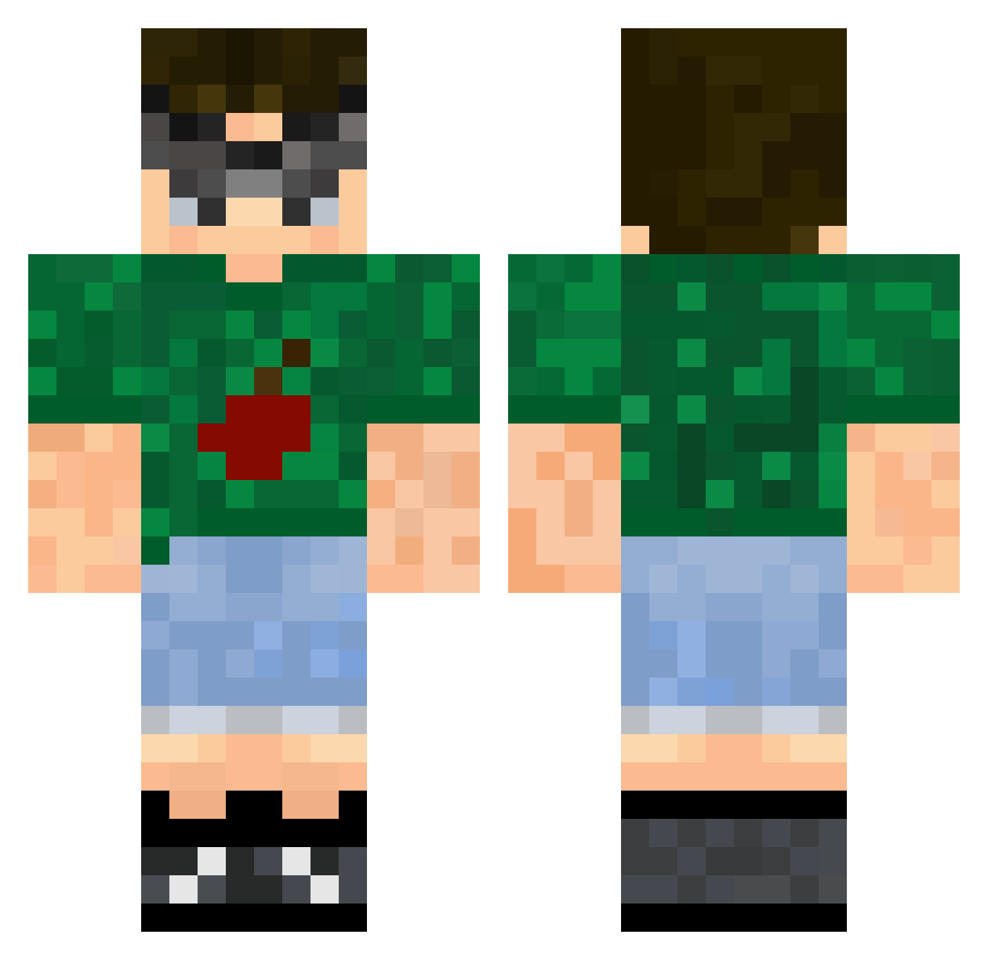 EfeOz Minecraft skin, front and back view