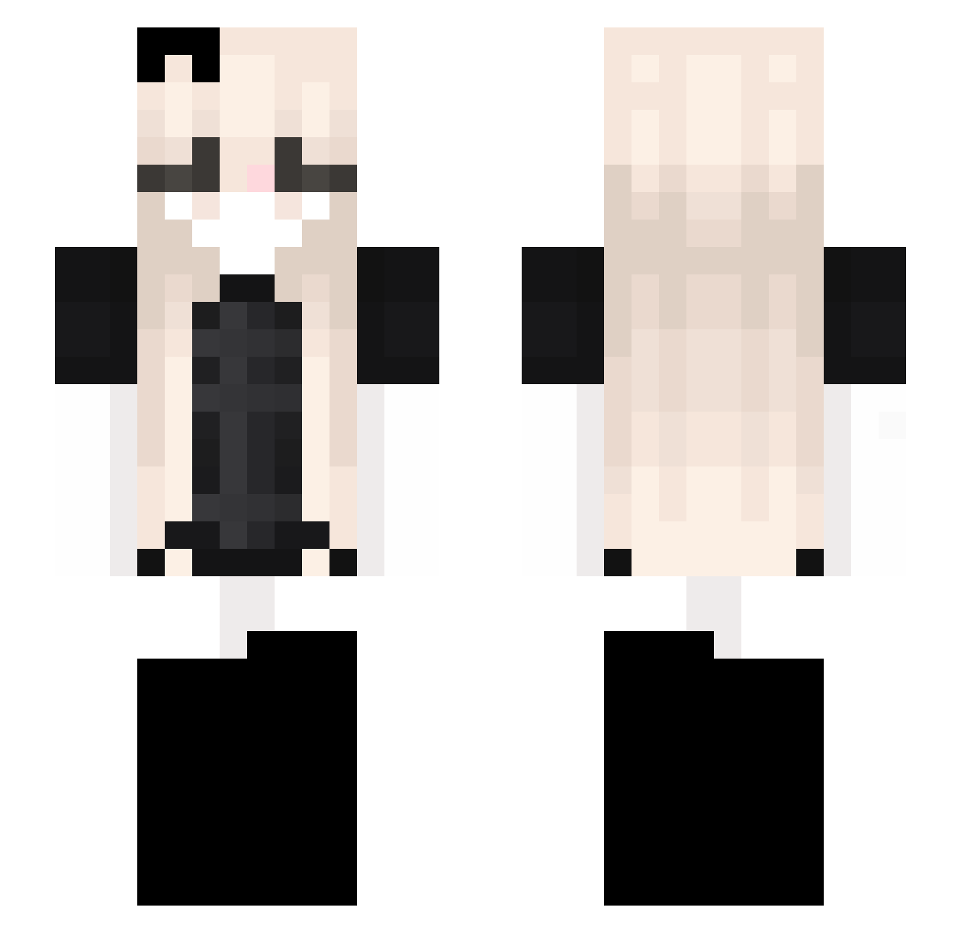 MAXYE1 Minecraft skin, front and back view