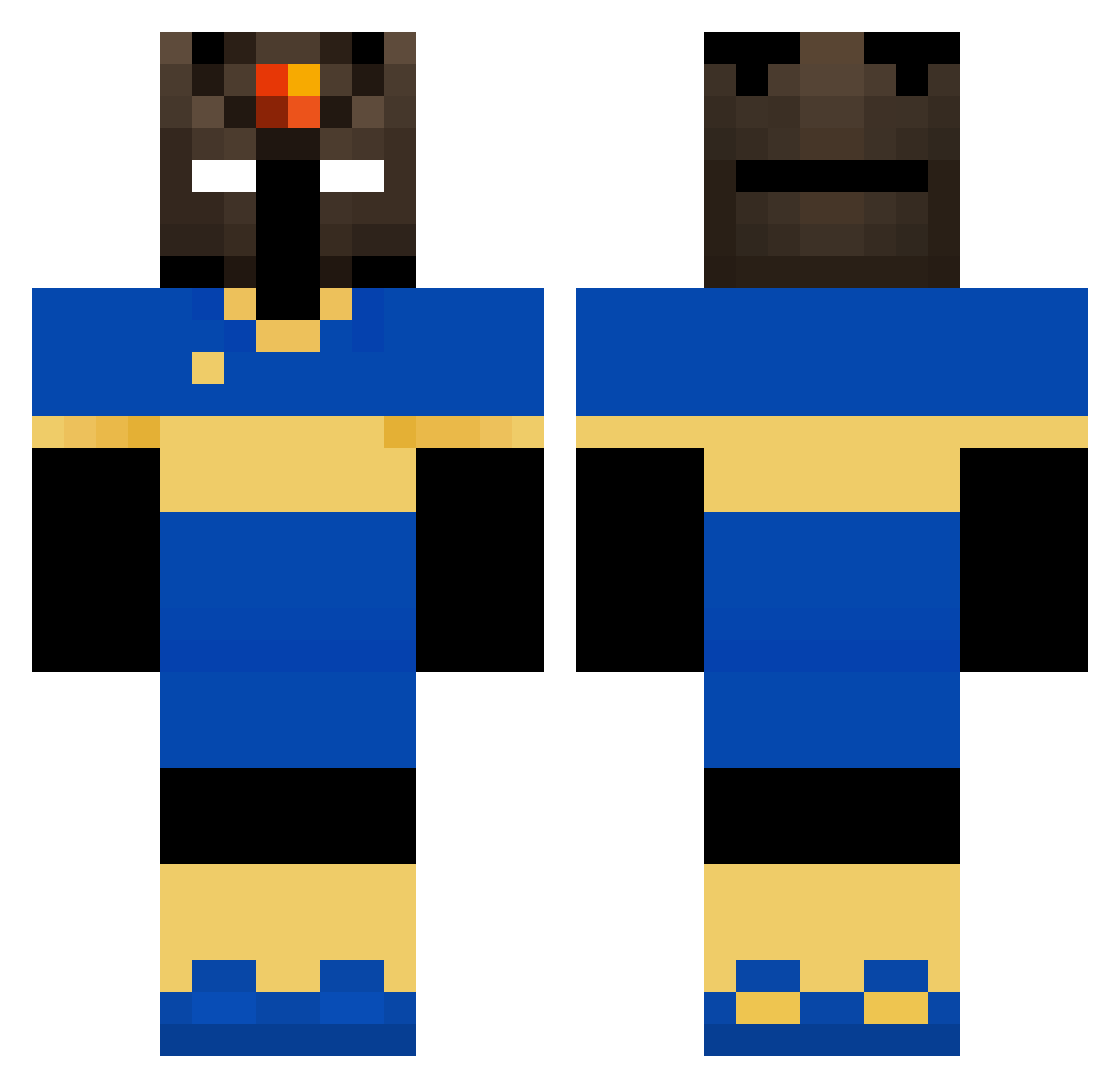 Xeneize_ Minecraft skin, front and back view