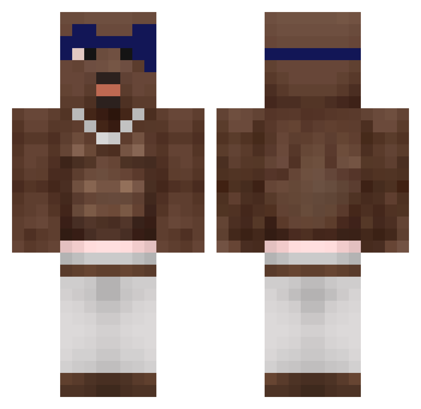 Nicklasskov Minecraft skin, front and back view