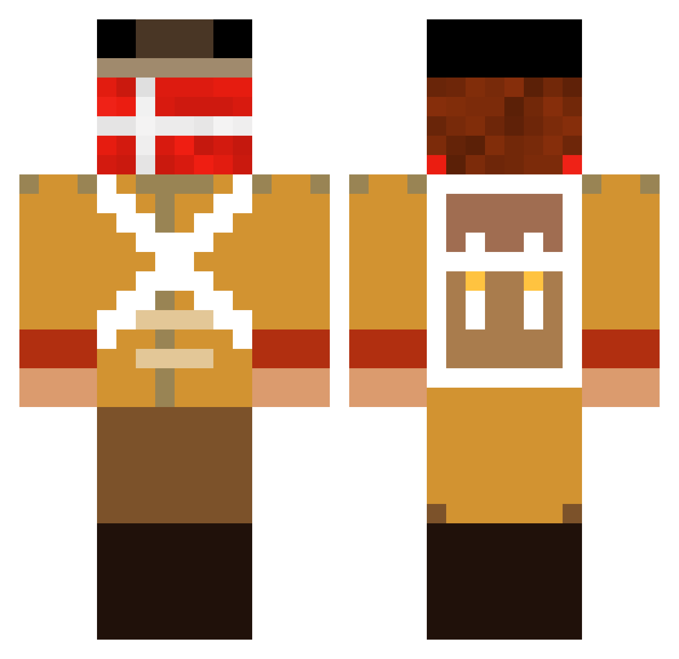 Dansk_ Minecraft skin, front and back view