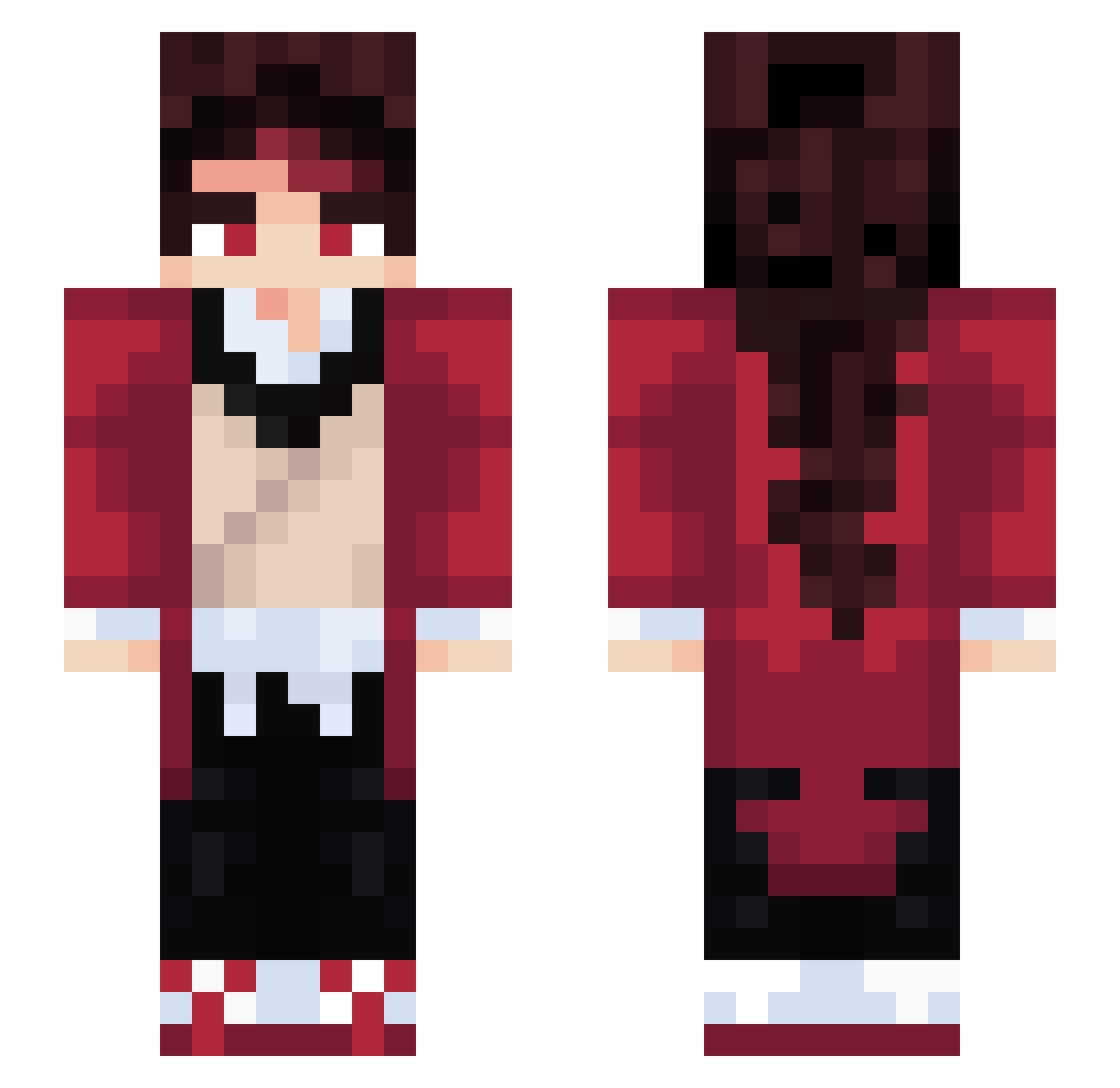 Ferlesz Minecraft skin, front and back view