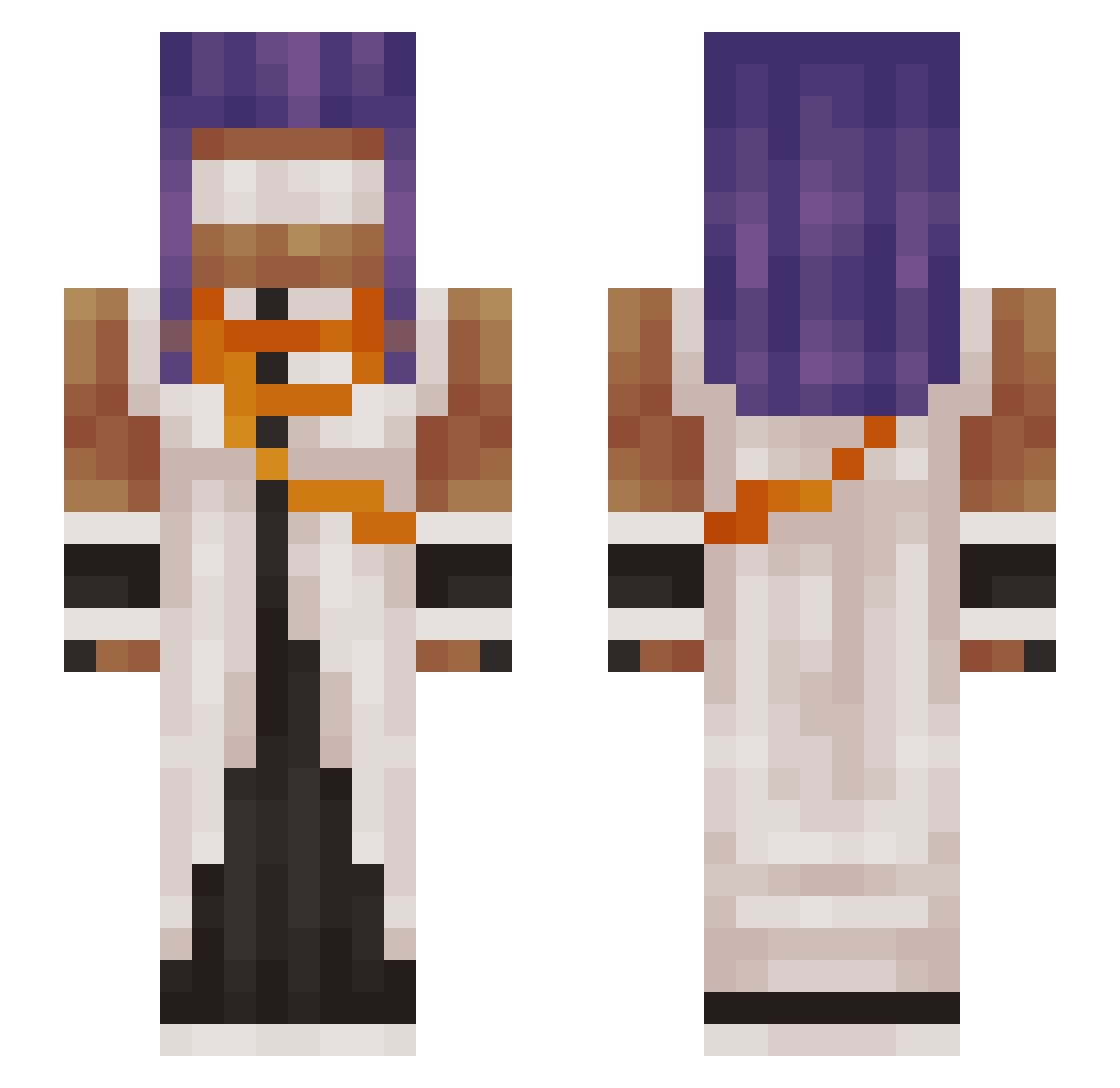 bearious_ Minecraft skin, front and back view