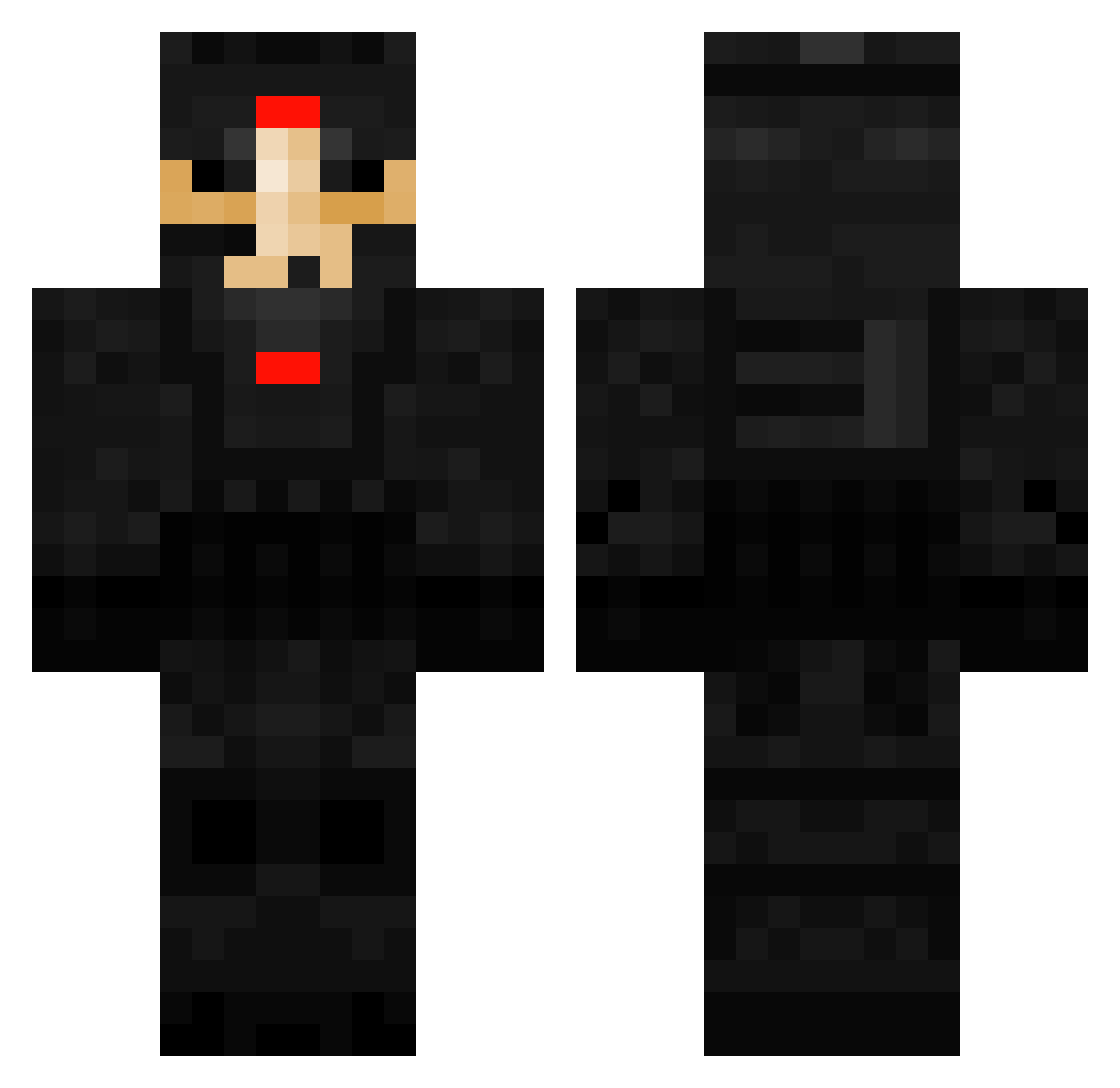 safxrunnxr Minecraft skin, front and back view