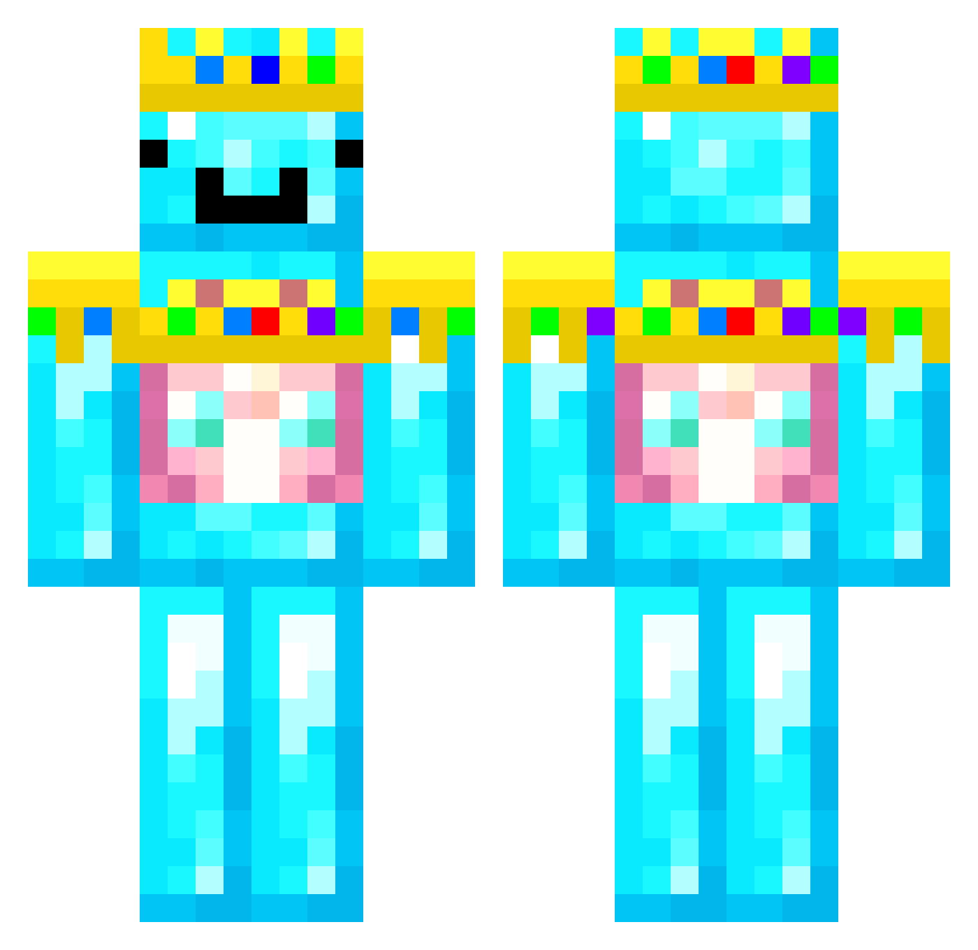 FR333WILL Minecraft skin, front and back view