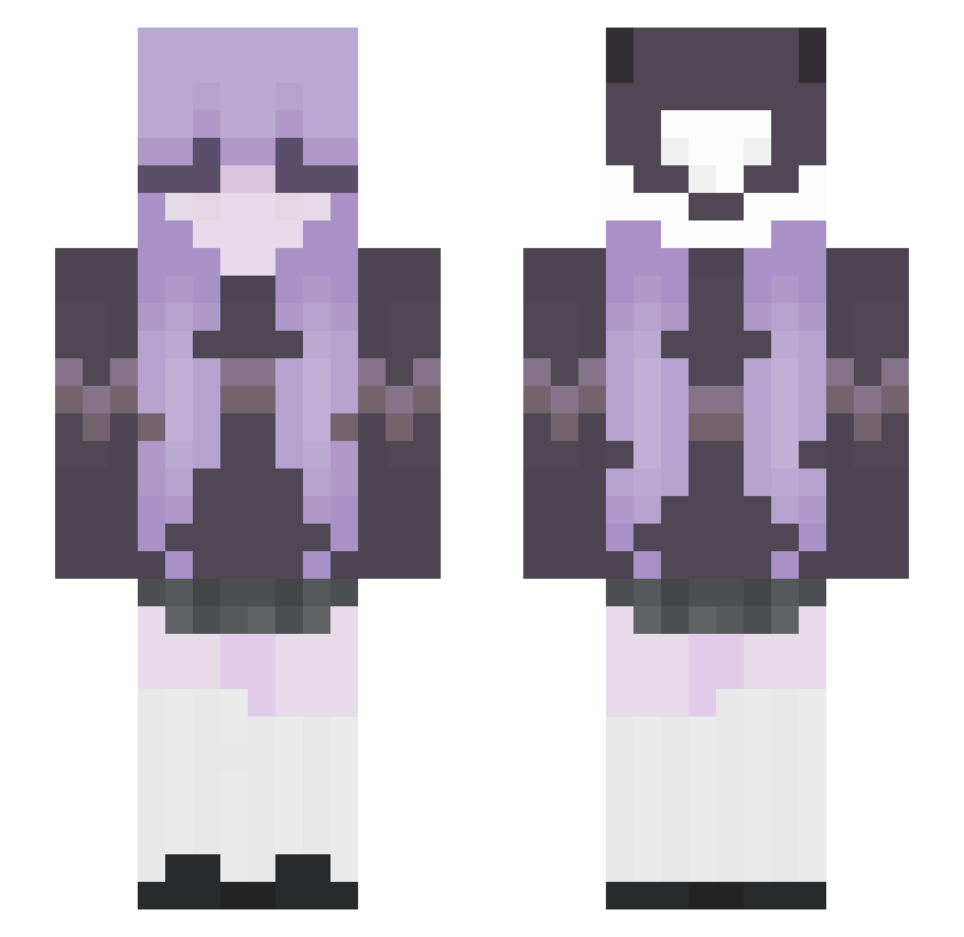 zukinnyk Minecraft skin, front and back view