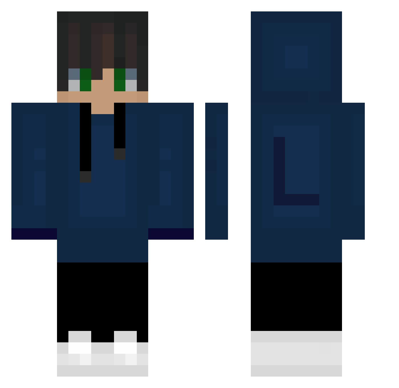 Luunoo_ Minecraft skin, front and back view