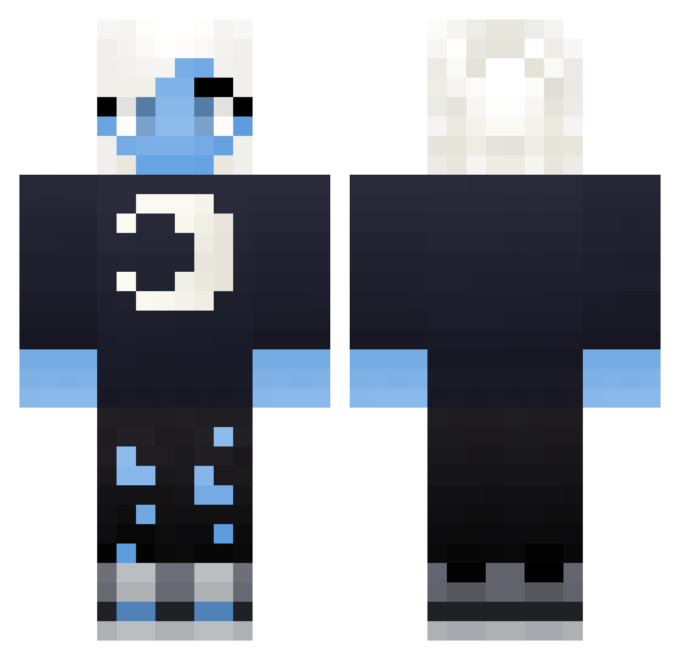 VevCatnap Minecraft skin, front and back view