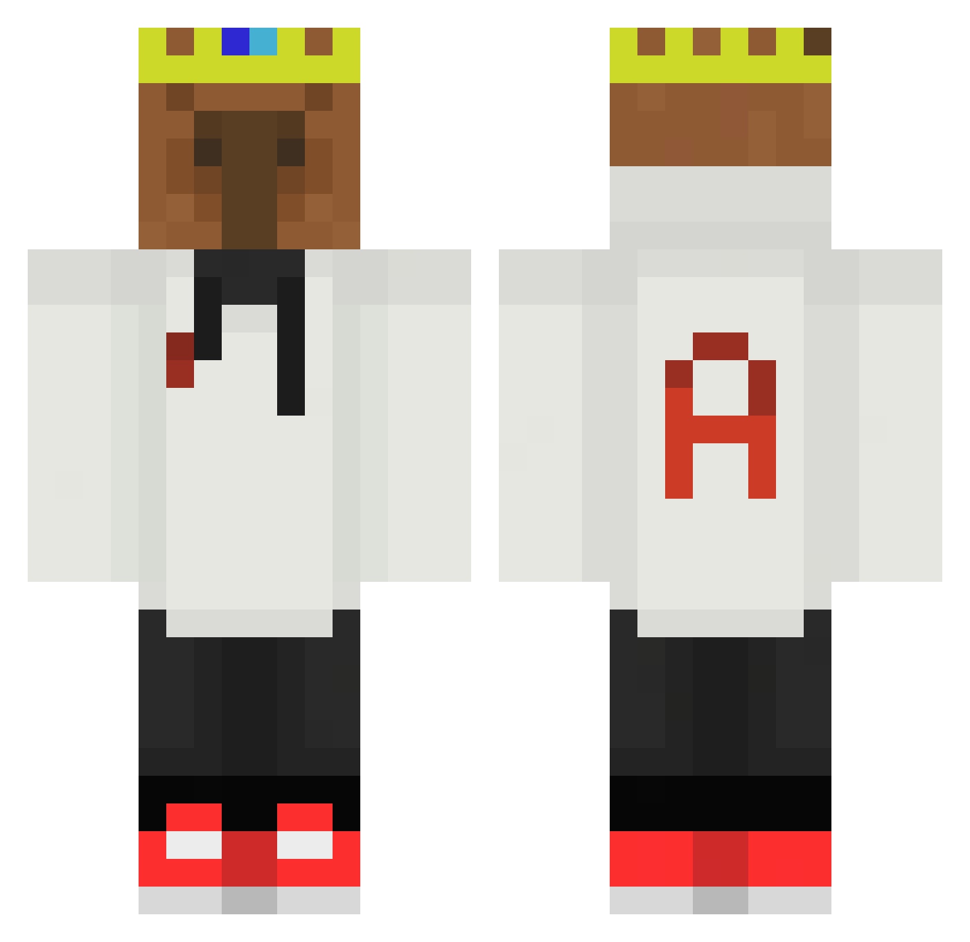 KingErayCool Minecraft skin, front and back view