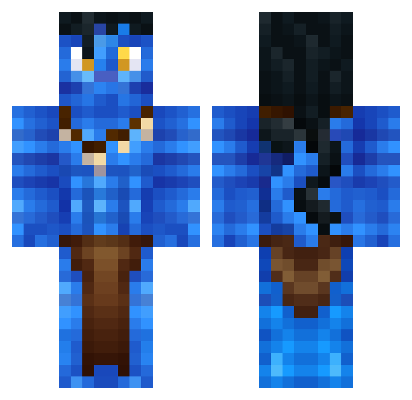 Anoup_ Minecraft skin, front and back view