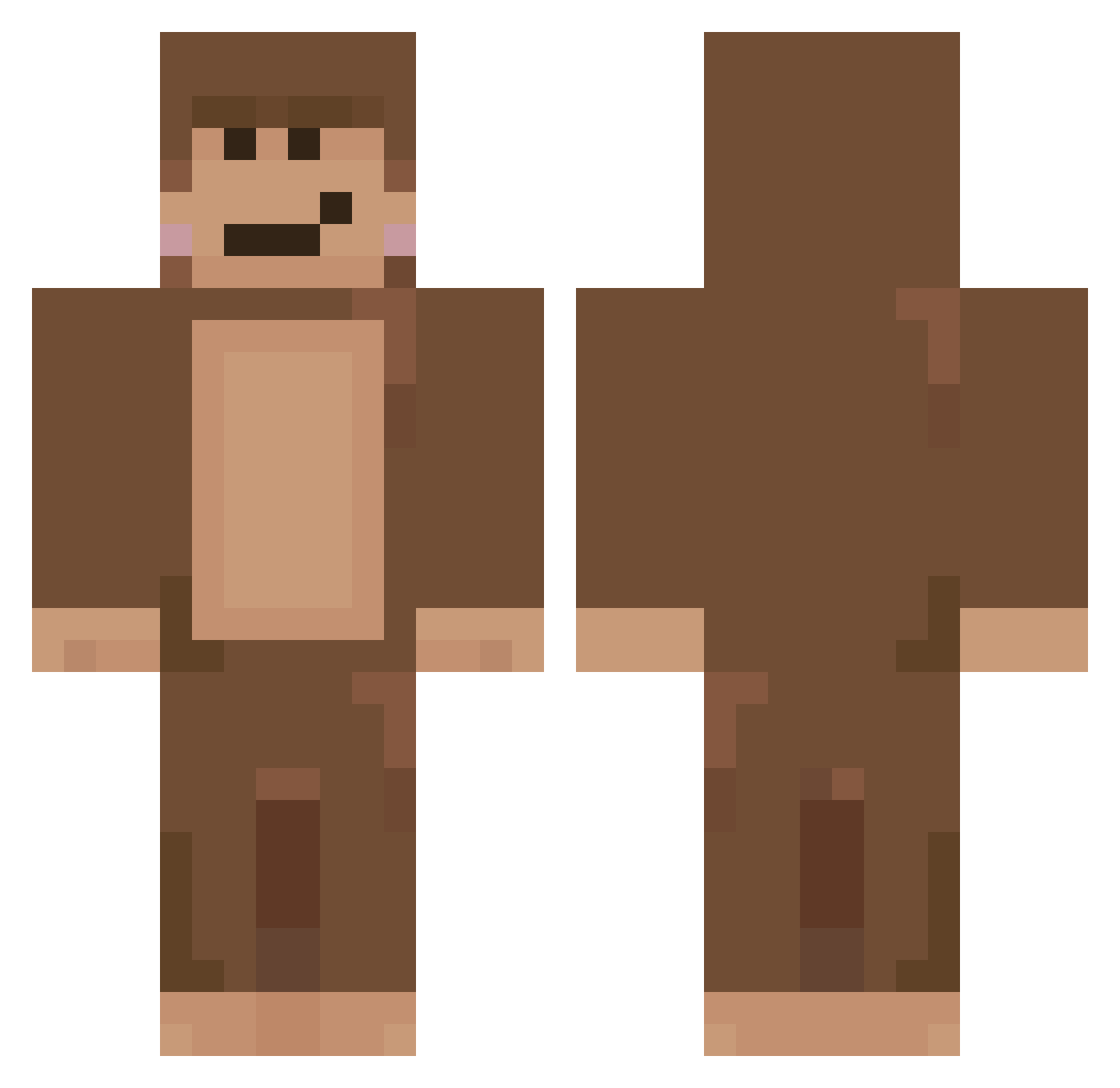 menime121 Minecraft skin, front and back view